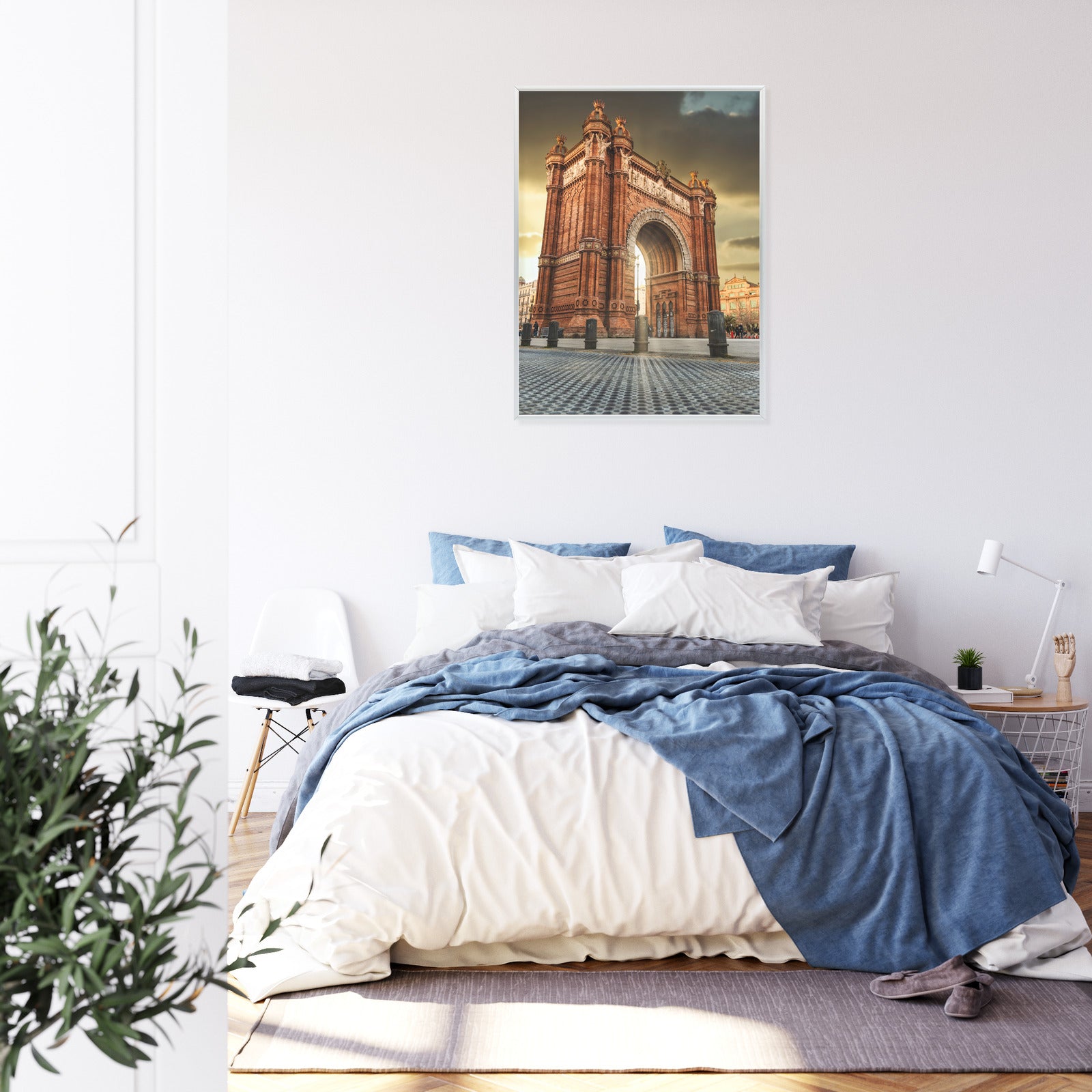 Plakat Łuk Triumfalny Słynna Budowla W Barcelonie Rama Aluminiowa Kolor Czarny