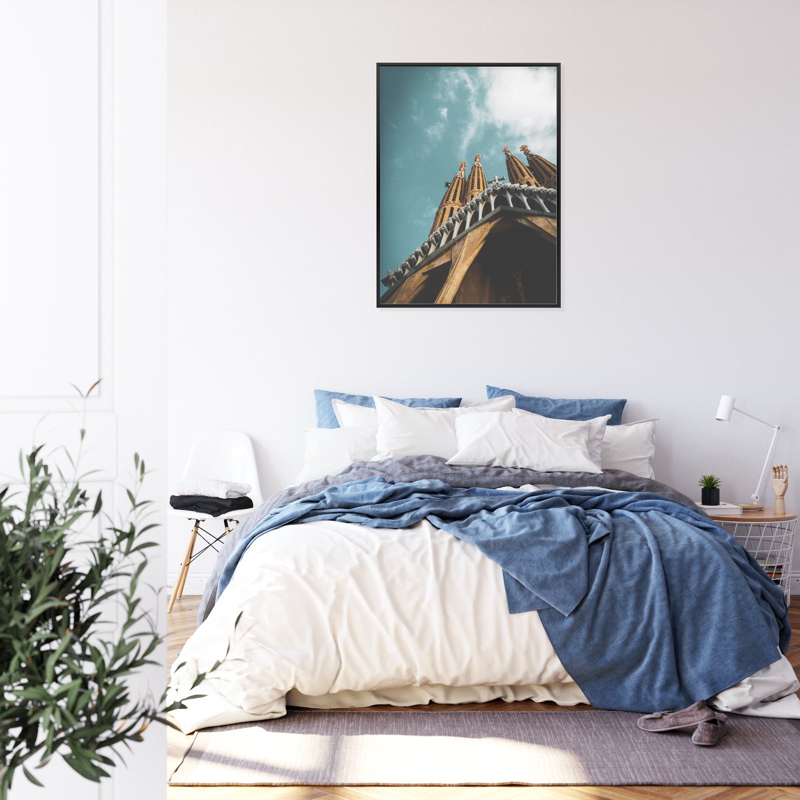Plakat La Sagrada Familia Kościół W Barcelonie Rama Aluminiowa Kolor Czarny