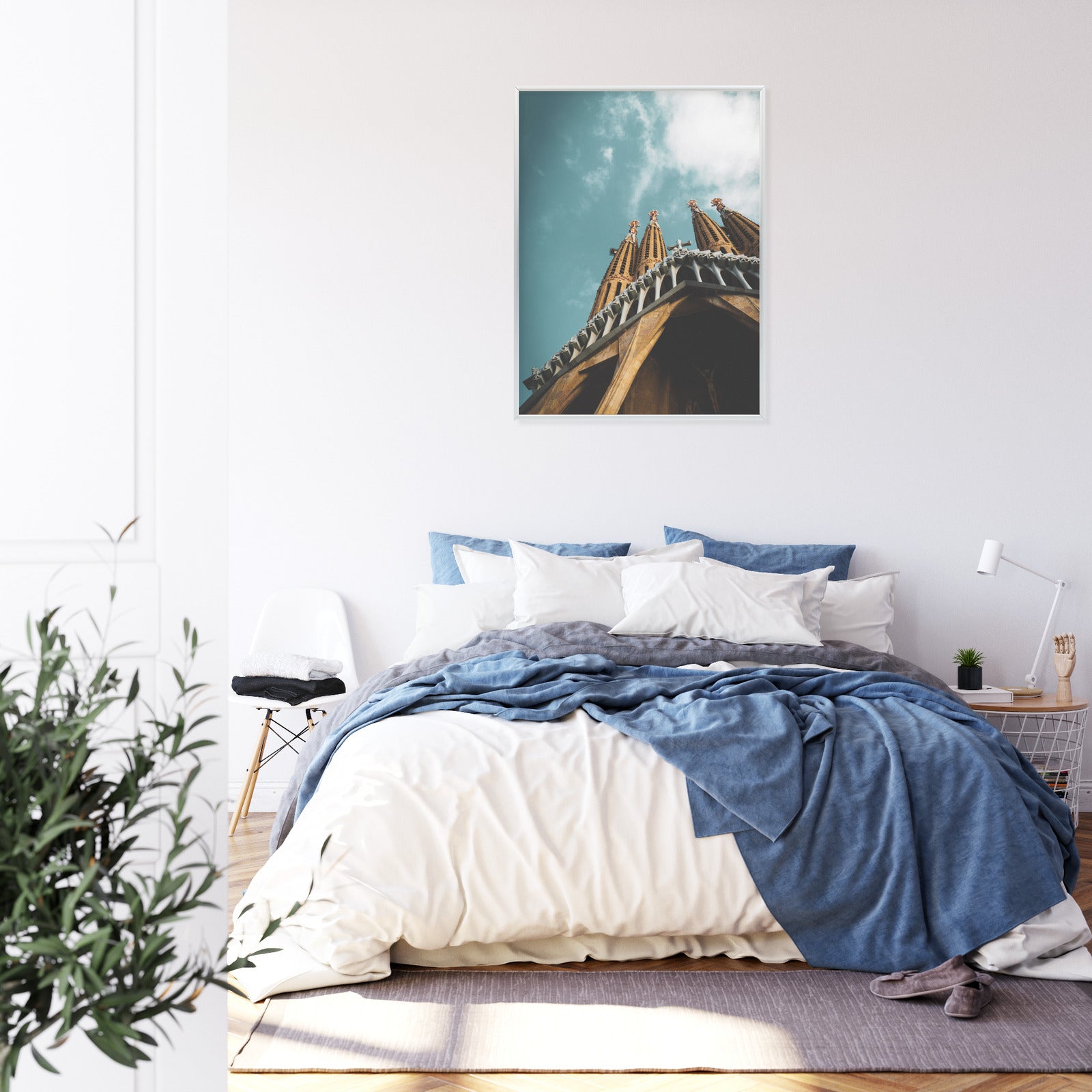 Plakat La Sagrada Familia Kościół W Barcelonie Rama Aluminiowa Kolor Czarny
