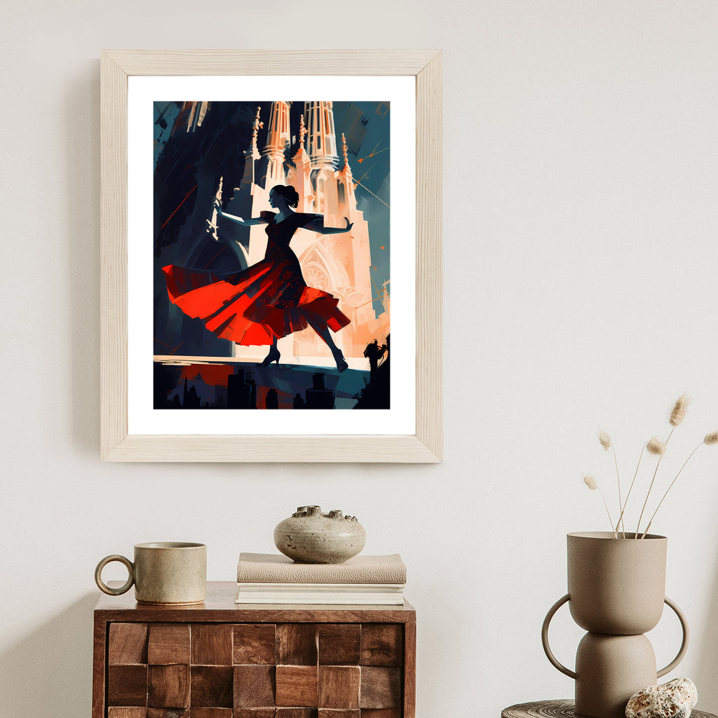Plakat Tancerka Flamenco W Barcelonie