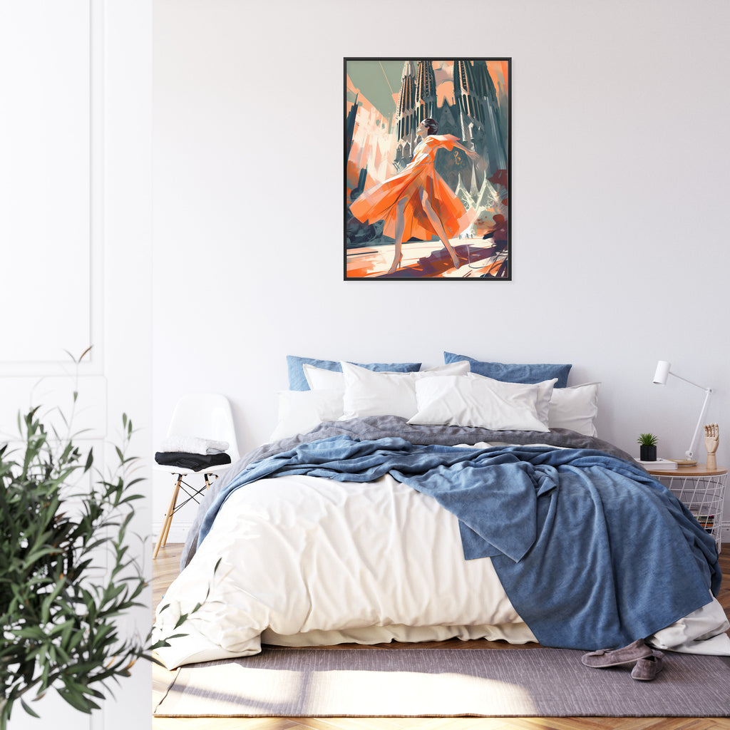 Plakat Taniec W Barcelonie Rama Aluminiowa Kolor Czarny
