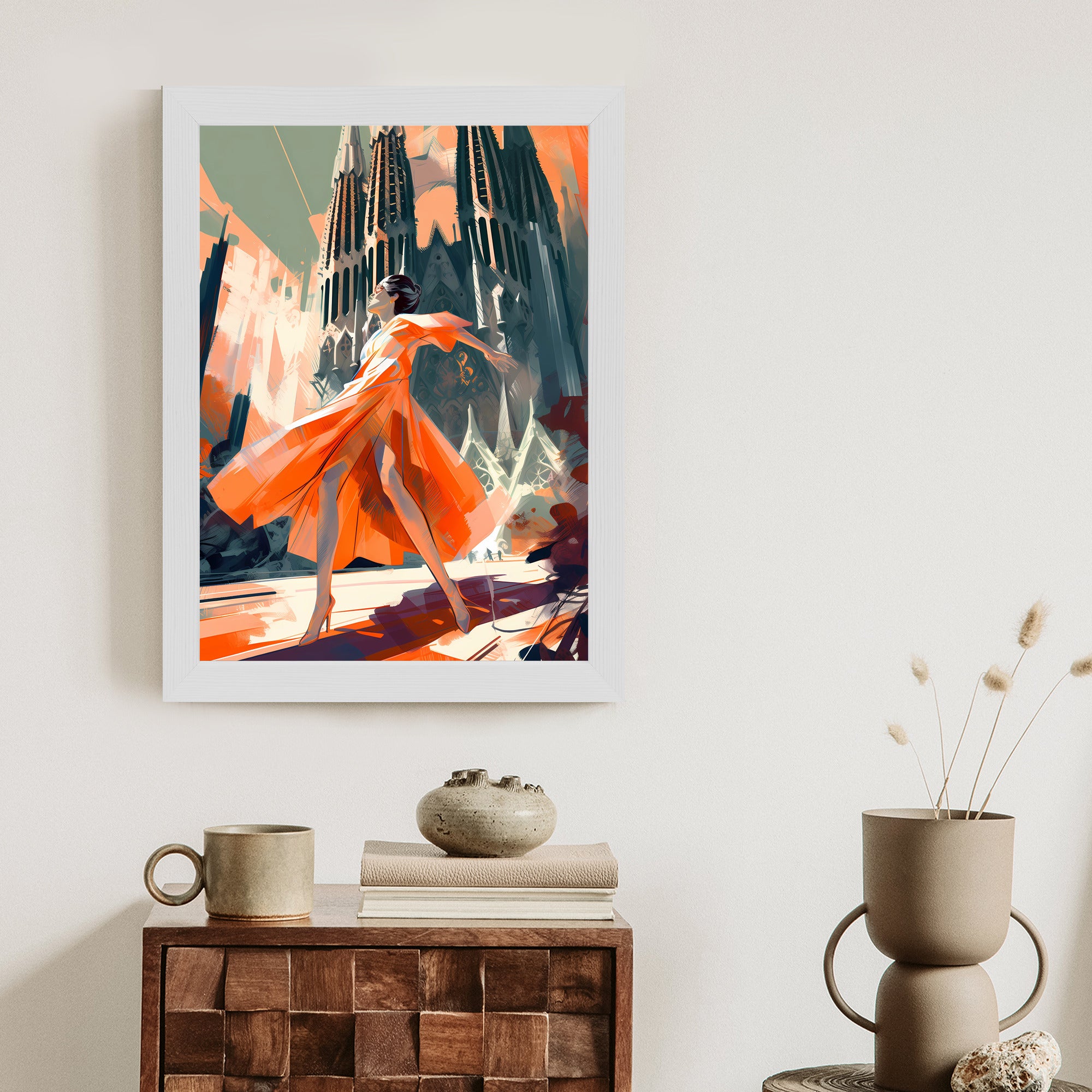 Plakat Taniec W Barcelonie Rama Aluminiowa Kolor Czarny