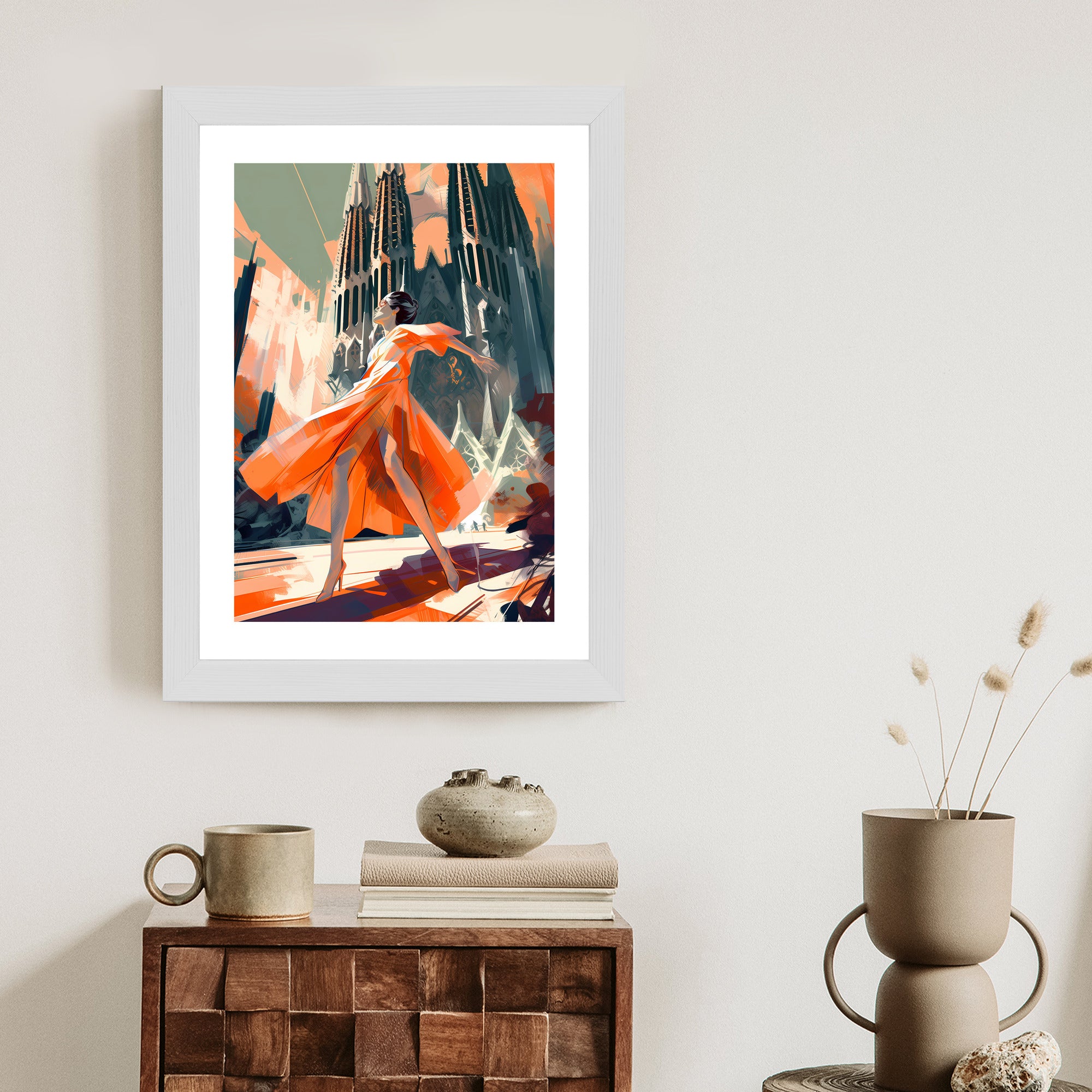 Plakat Taniec W Barcelonie Rama Aluminiowa Kolor Czarny