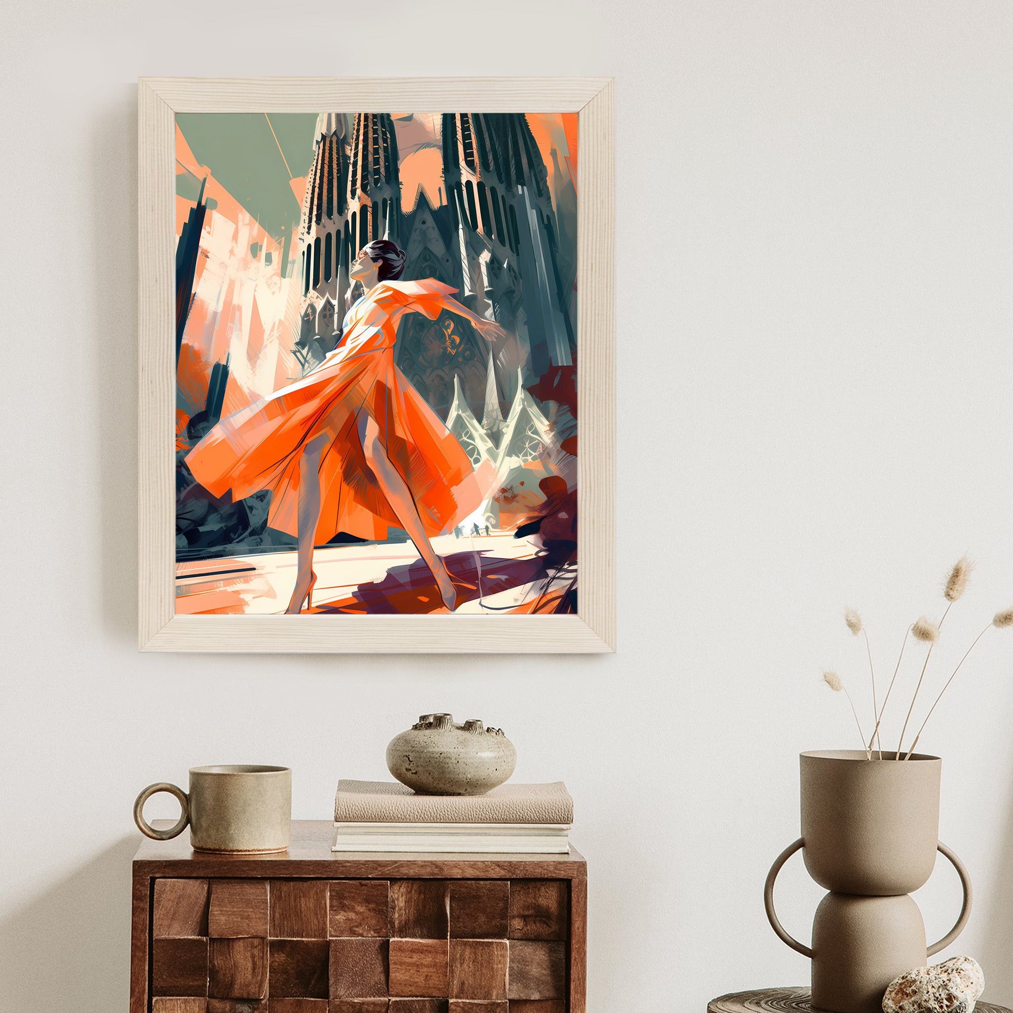 Plakat Taniec W Barcelonie Rama Aluminiowa Kolor Czarny