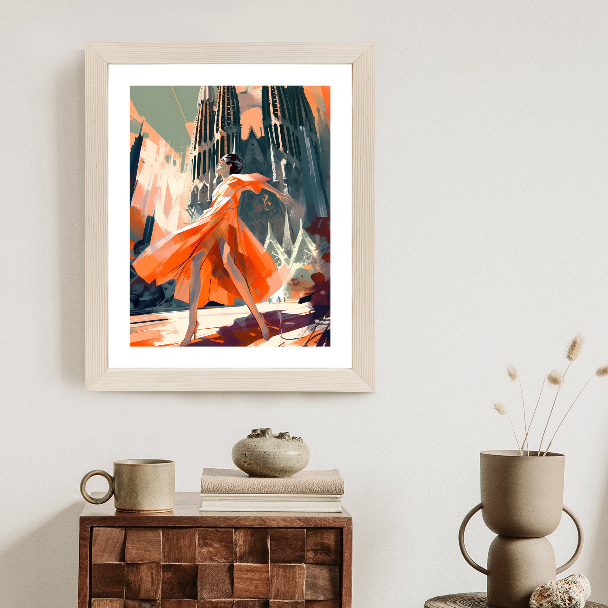 Plakat Taniec W Barcelonie Rama Aluminiowa Kolor Czarny