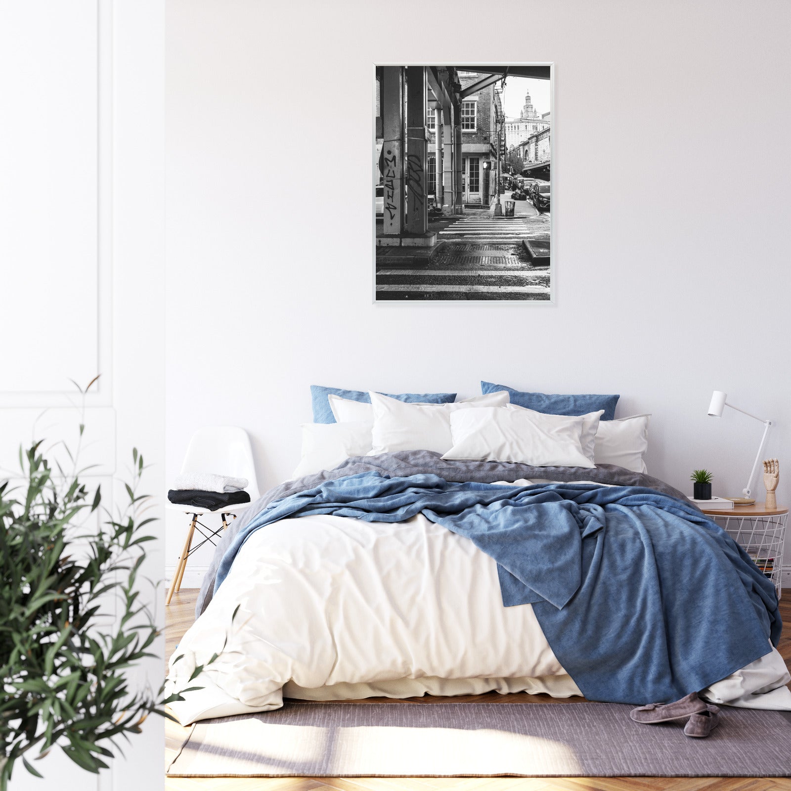 Plakat Czarno Biała Architektura Na Ulicy W Barcelonie Rama Aluminiowa Kolor Czarny