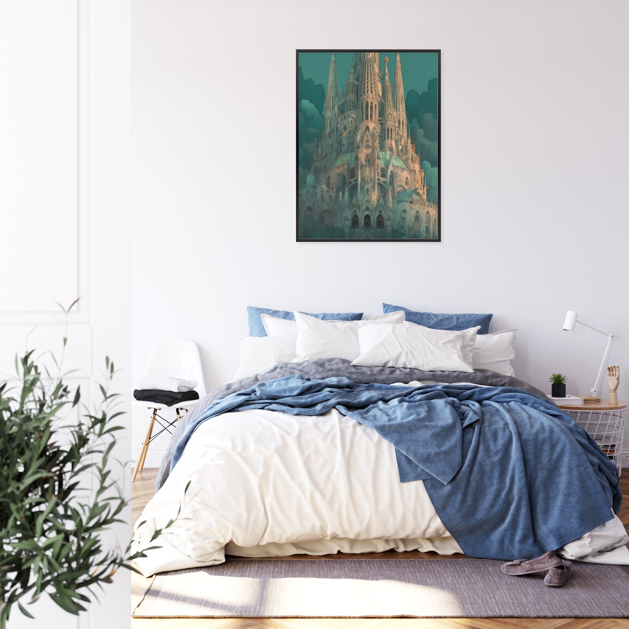 Plakat Sagrada Familia Secesyjny Kościół W Barcelonie Rama Aluminiowa Kolor Czarny