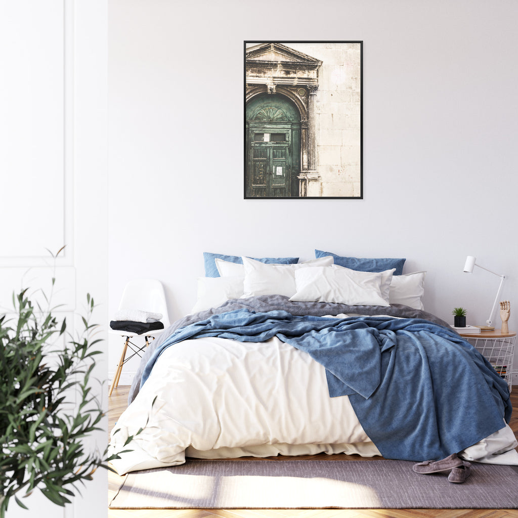 Plakat Stare Drzwi Architektura W Wenecji Rama Aluminiowa Kolor Czarny