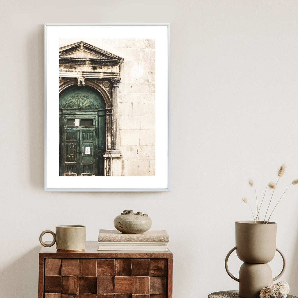 Plakat Stare Drzwi Architektura W Wenecji Rama Aluminiowa Kolor Czarny