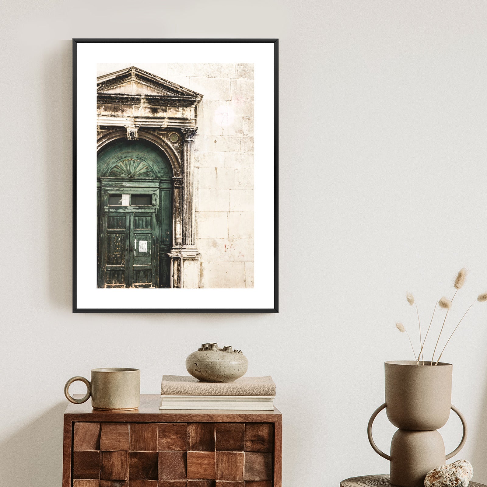 Plakat Stare Drzwi Architektura W Wenecji Rama Aluminiowa Kolor Czarny