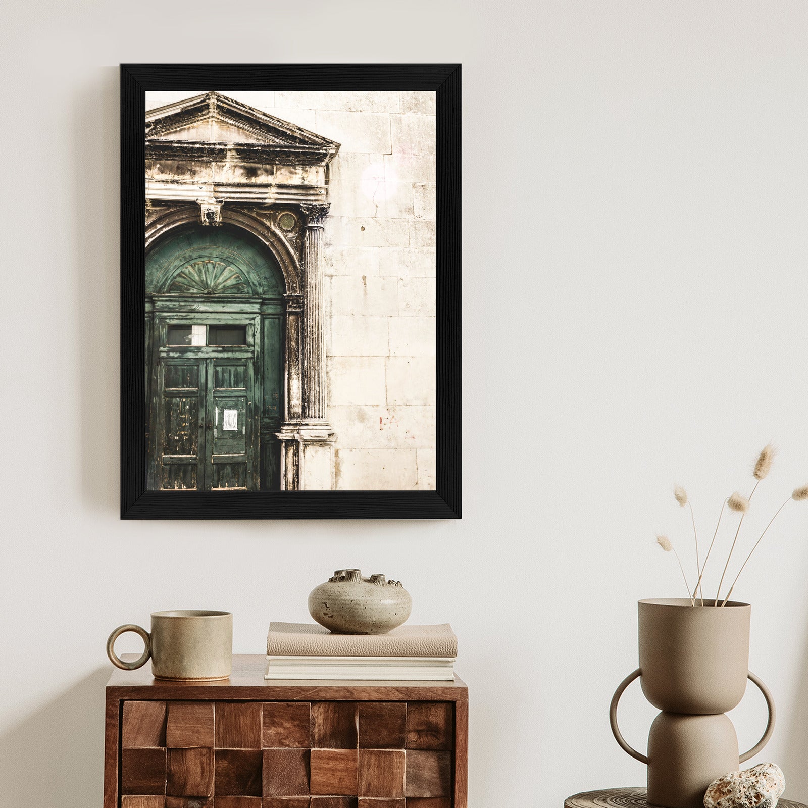 Plakat Stare Drzwi Architektura W Wenecji Rama Aluminiowa Kolor Czarny