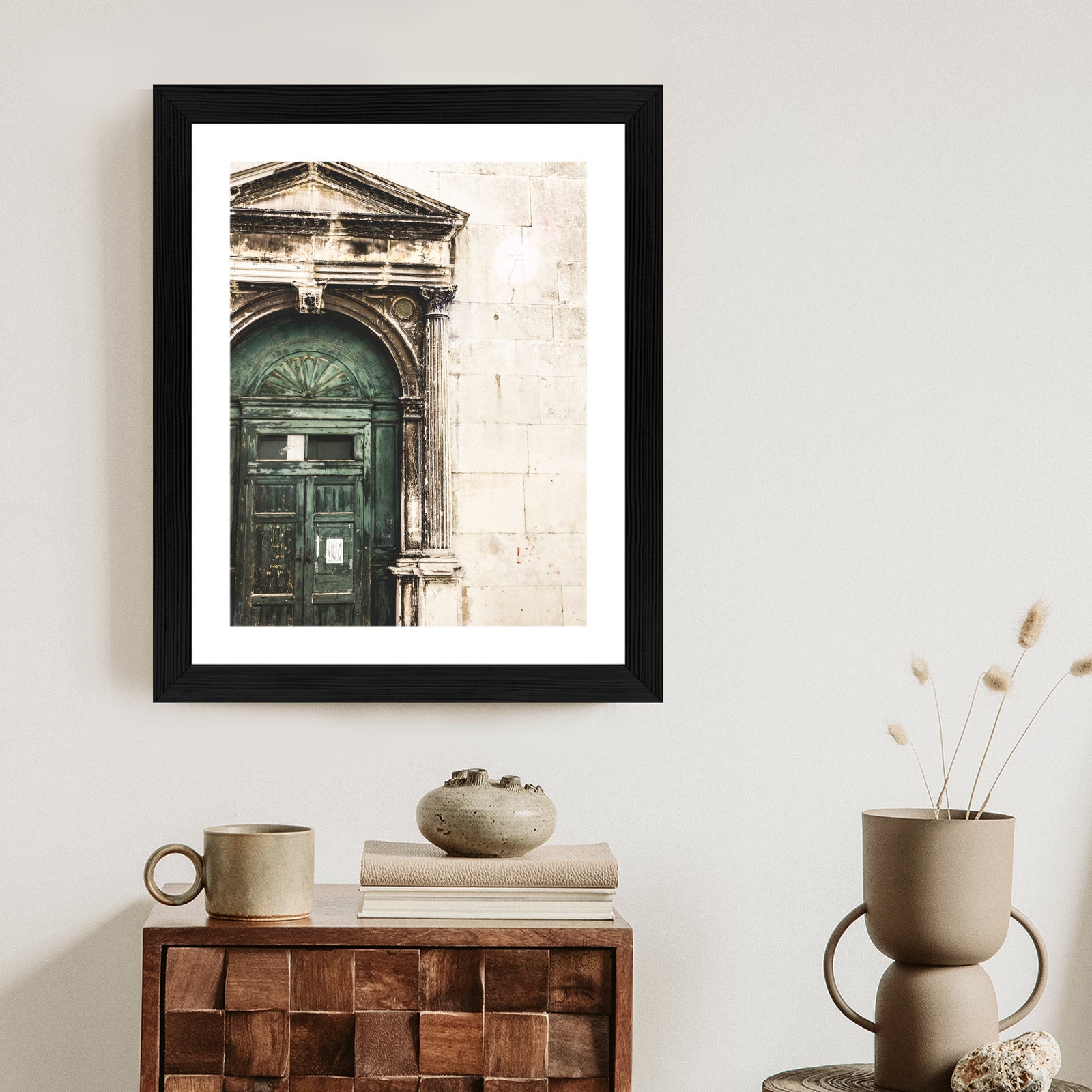 Plakat Stare Drzwi Architektura W Wenecji Rama Aluminiowa Kolor Czarny