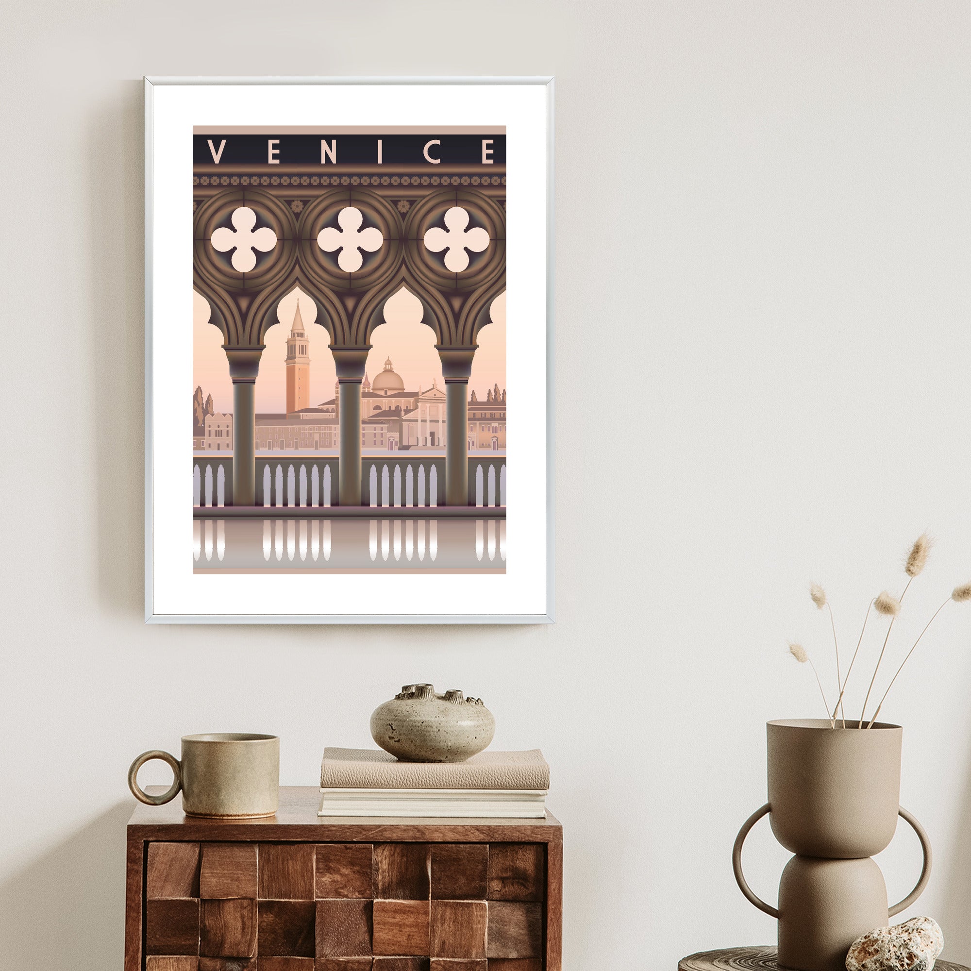 Plakat Wczesny Poranek W Wenecji Rama Aluminiowa Kolor Czarny