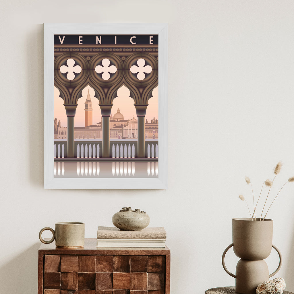 Plakat Wczesny Poranek W Wenecji Rama Aluminiowa Kolor Czarny