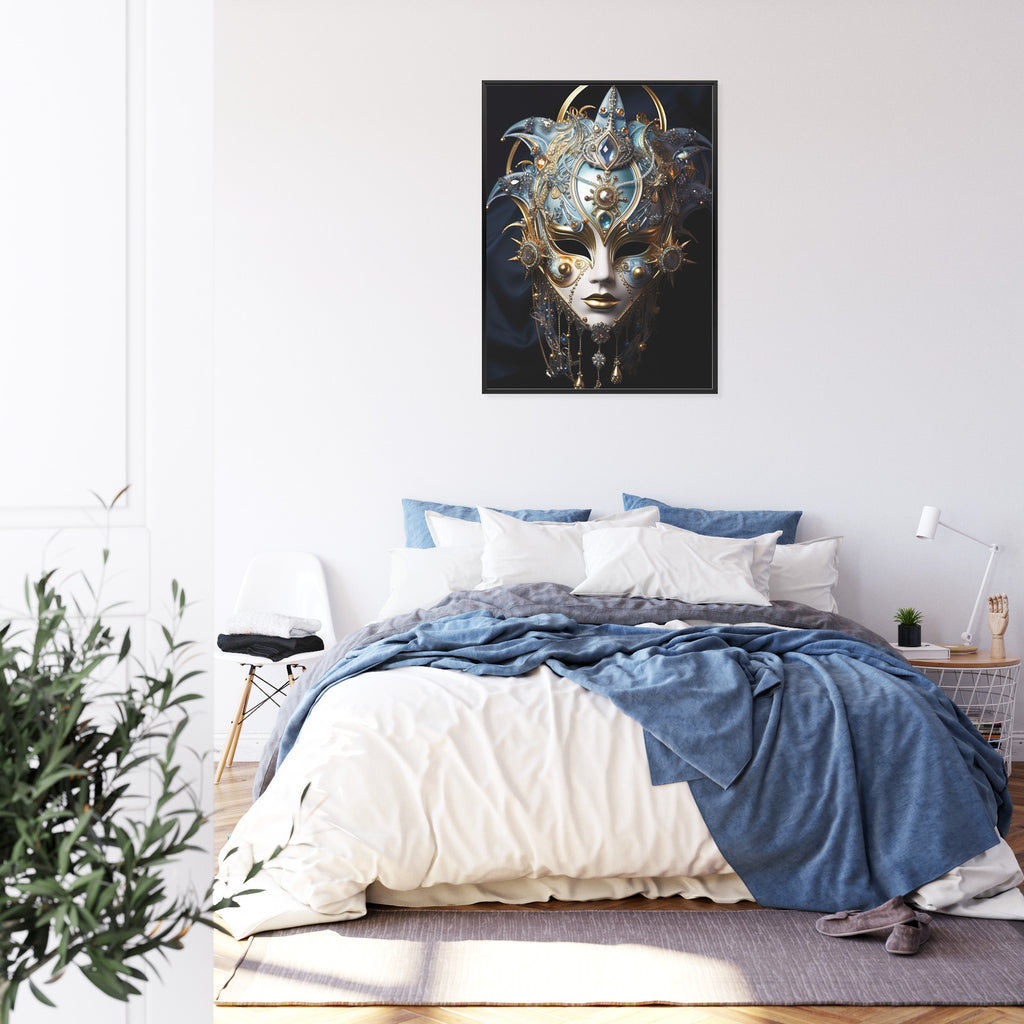 Plakat Wenecka Maska Karnawałowa Rama Aluminiowa Kolor Czarny