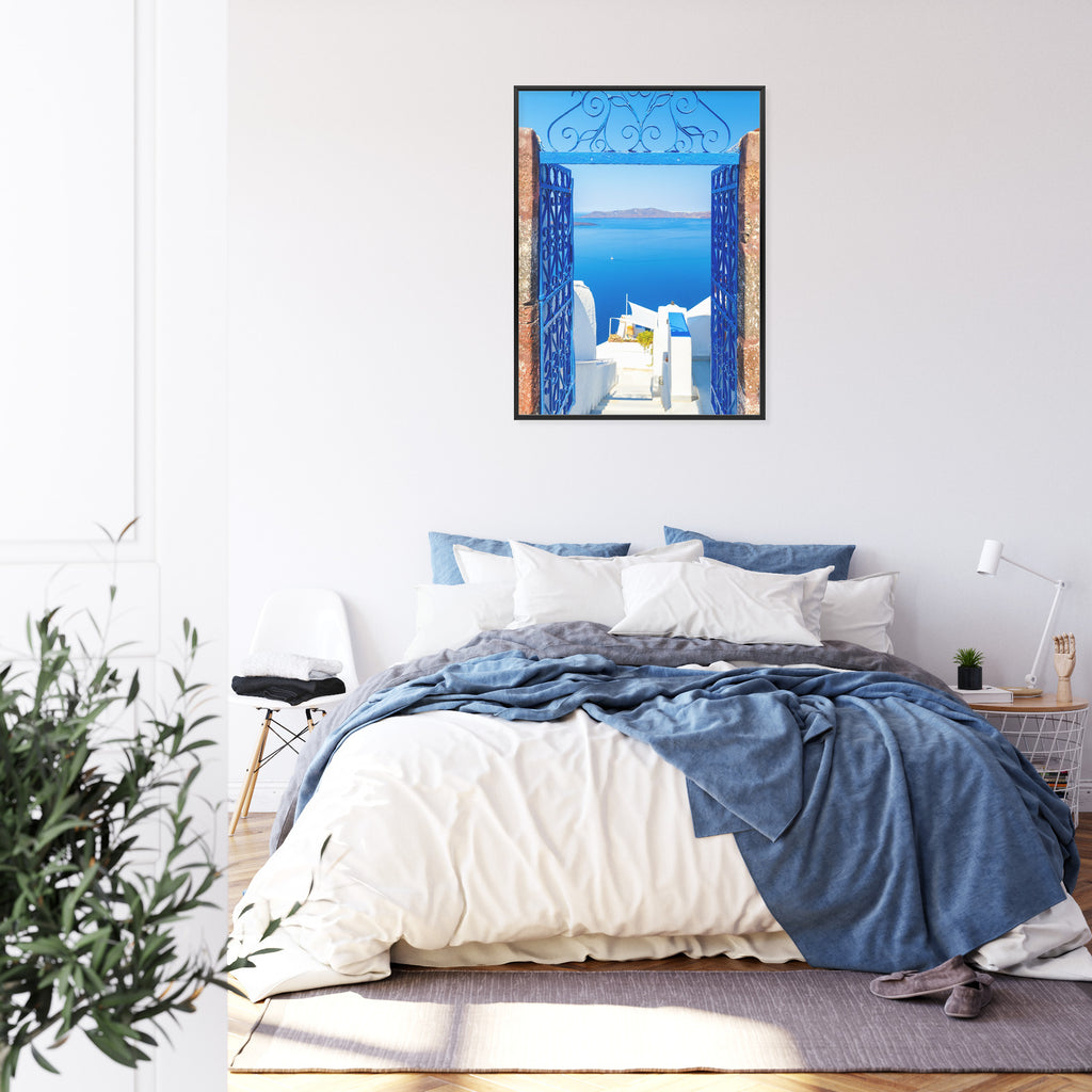 Plakat Widok Na Błękitne Morze Malownicze Santorini