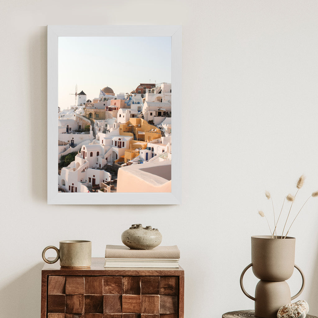 Plakat Zjawiskowa Architektura Miasteczka Oia Na Santorini Rama Aluminiowa Kolor Czarny