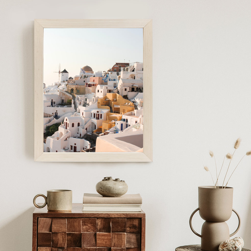 Plakat Zjawiskowa Architektura Miasteczka Oia Na Santorini Rama Aluminiowa Kolor Czarny
