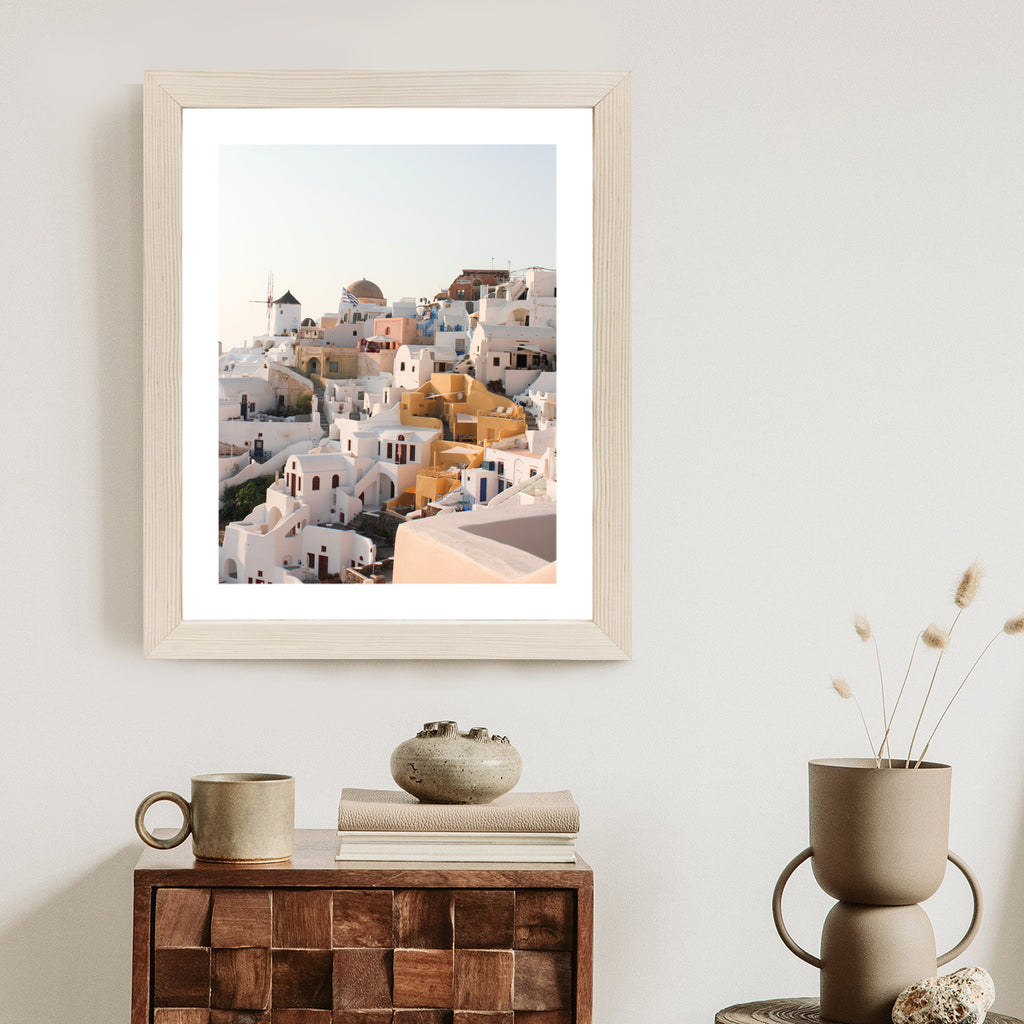 Plakat Zjawiskowa Architektura Miasteczka Oia Na Santorini Rama Aluminiowa Kolor Czarny