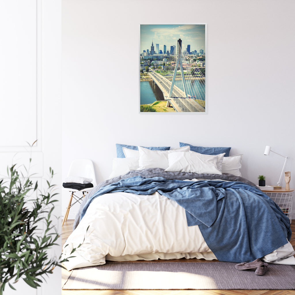 Plakat Most Nad Rzeką Wisła W Warszawie Rama Aluminiowa Kolor Czarny