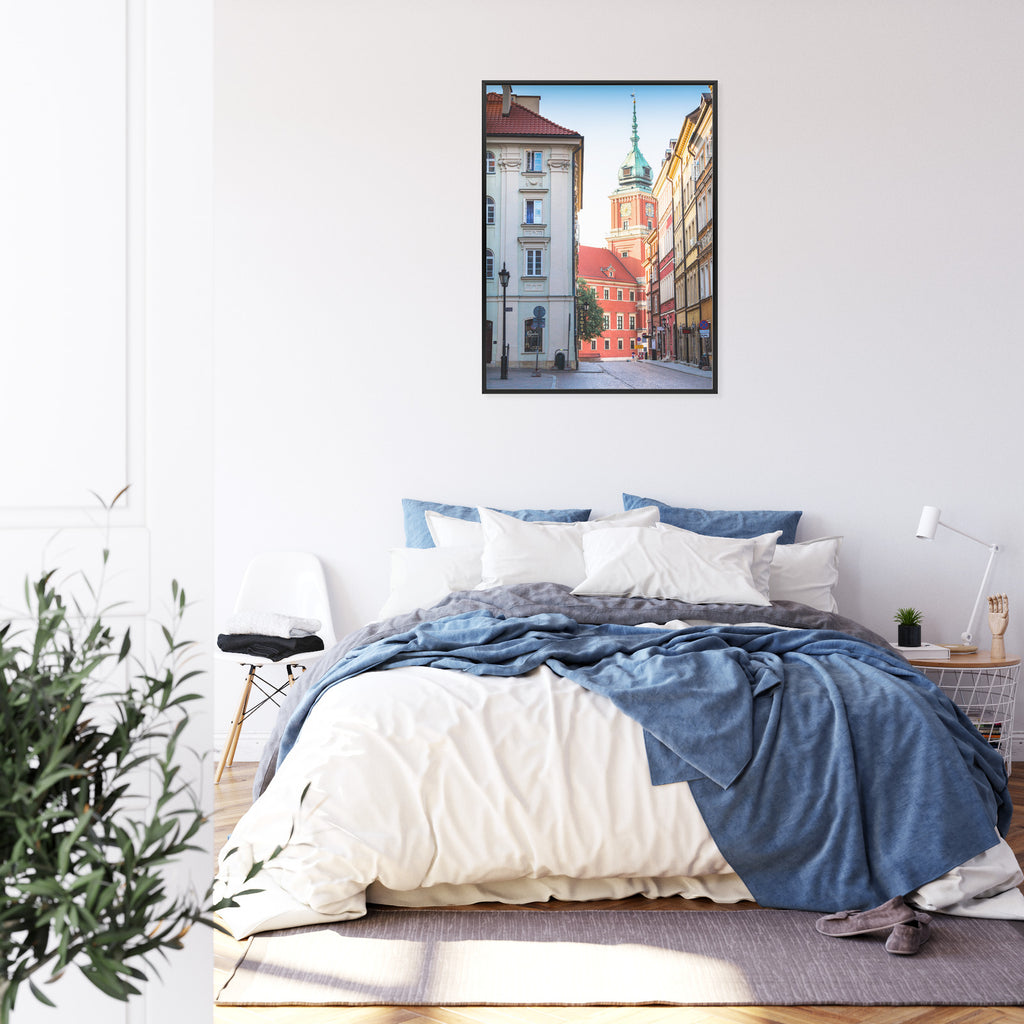 Plakat Warszawa Stare Miasto Architektura Rama Aluminiowa Z Passe-Partout Kolor Srebrny