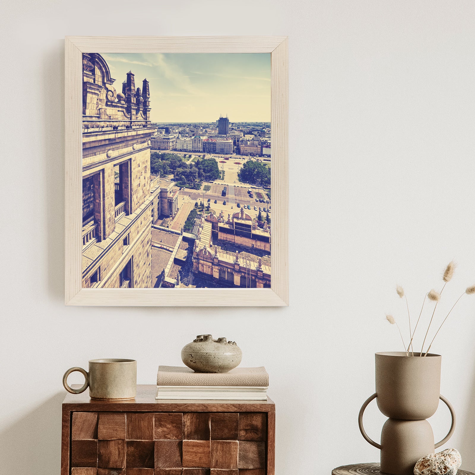 Plakat Warszawa W Stylu Retro Rama Aluminiowa Kolor Czarny