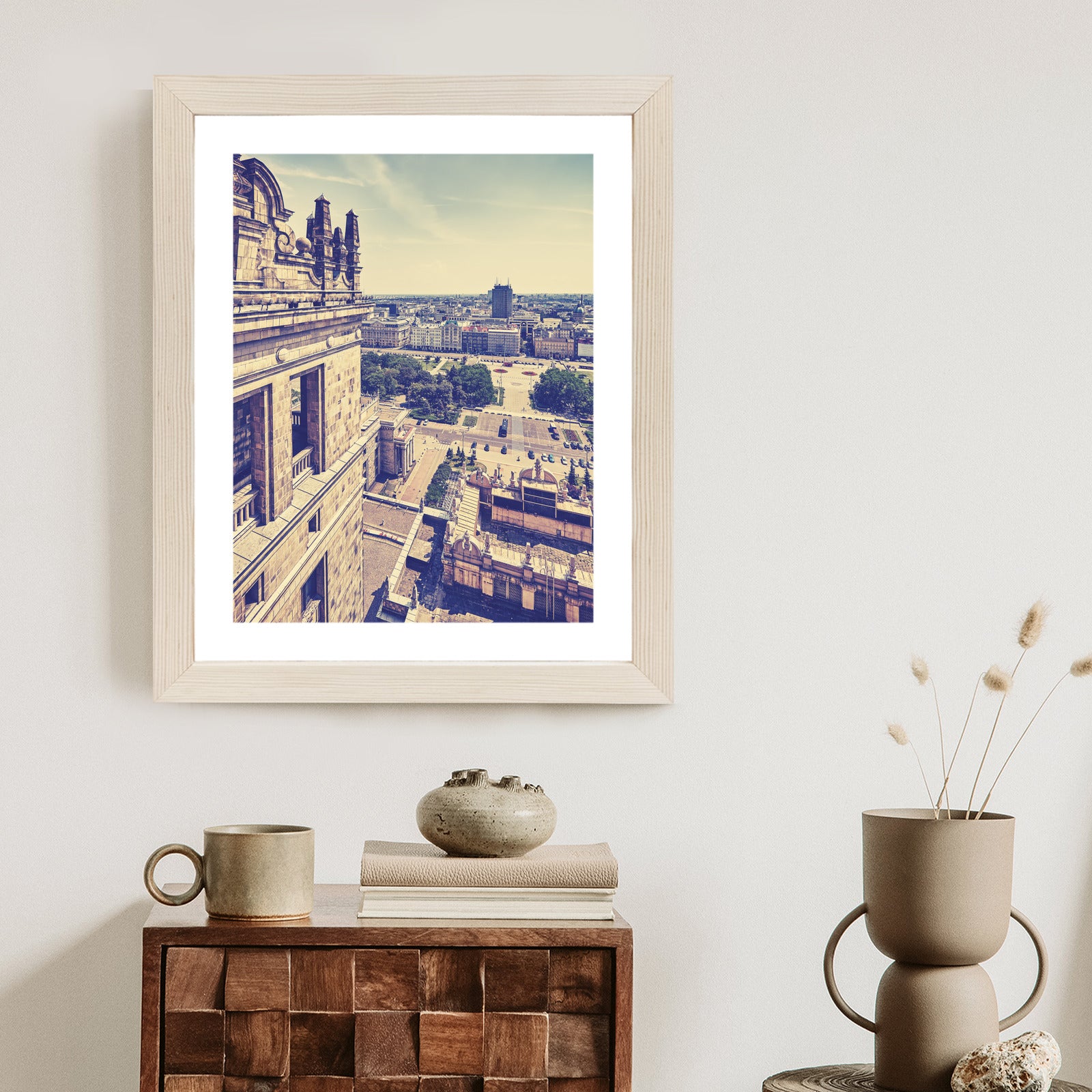 Plakat Warszawa W Stylu Retro Rama Aluminiowa Kolor Czarny