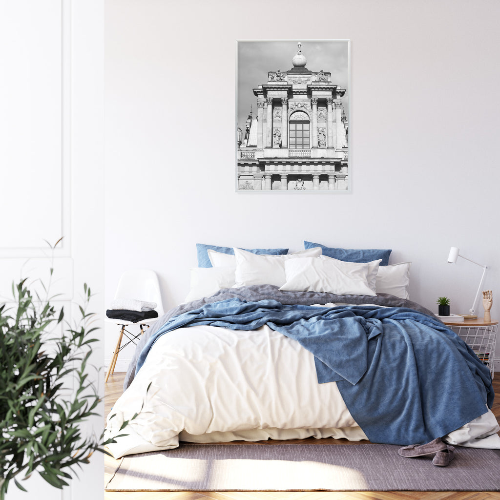 Plakat Zabytki Warszawy W Czarno Białych Kolorach Rama Aluminiowa Kolor Czarny