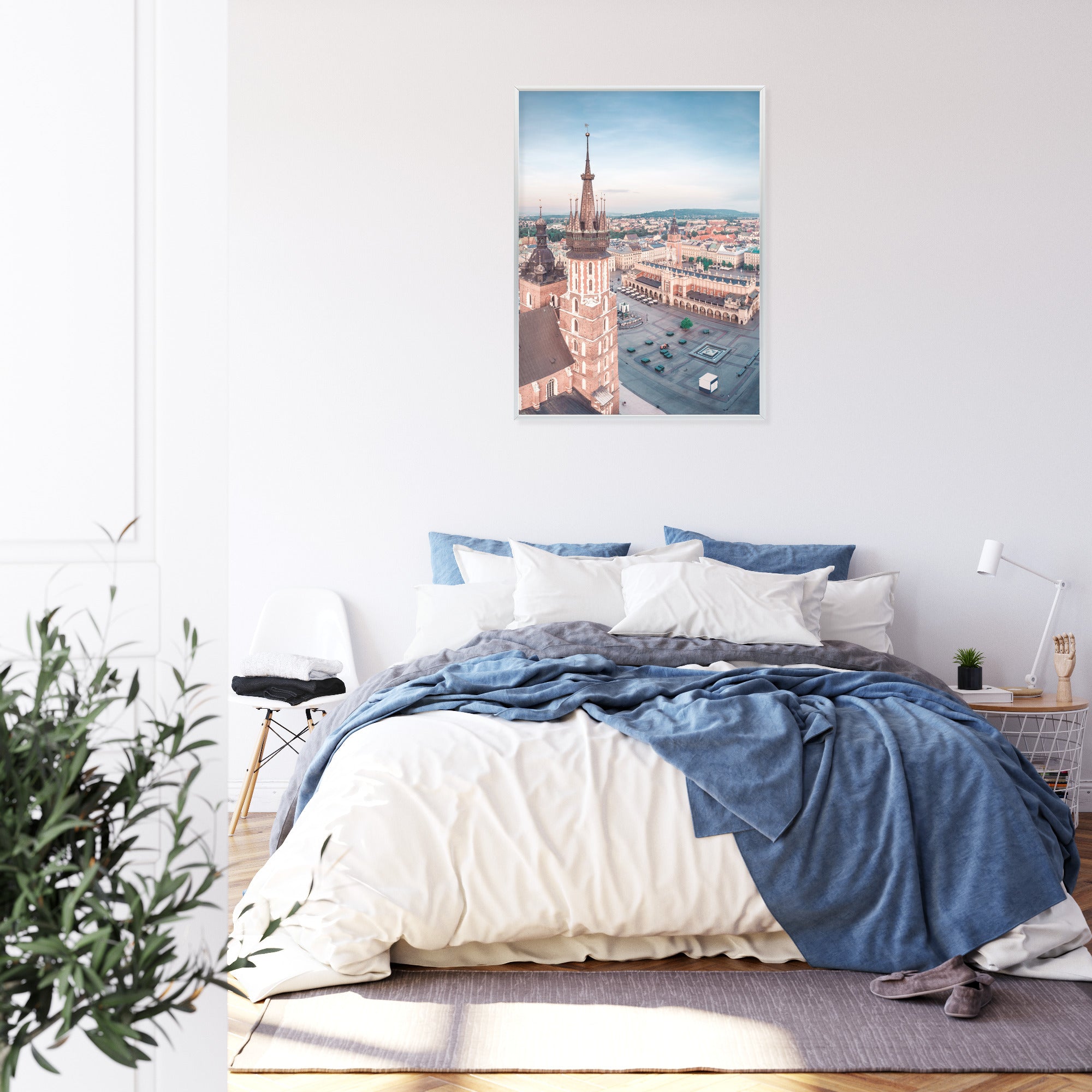 Plakat Widok Na Krakowski Rynek Z Lotu Ptaka Rama Aluminiowa Kolor Srebrny