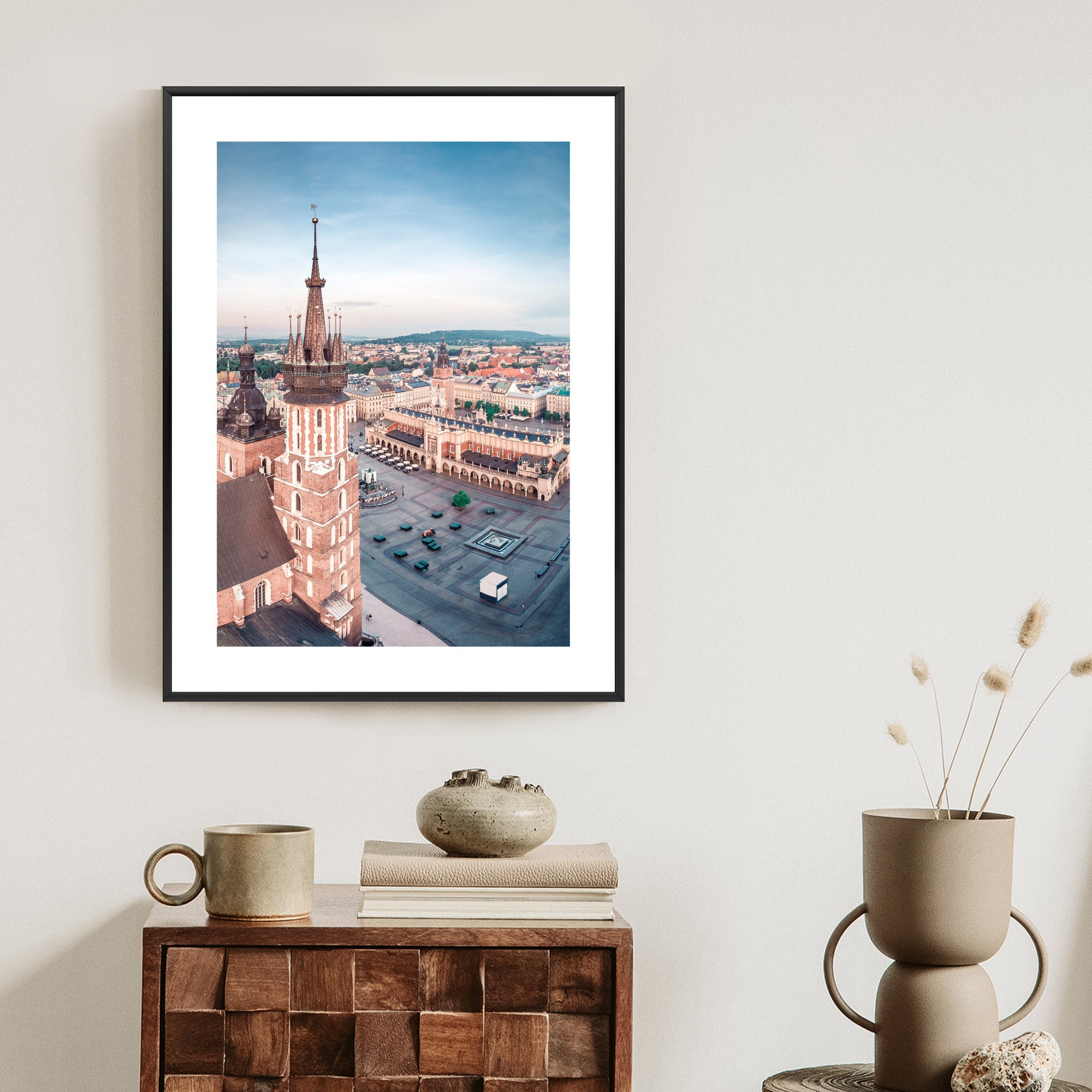 Plakat Widok Na Krakowski Rynek Z Lotu Ptaka Rama Aluminiowa Kolor Srebrny
