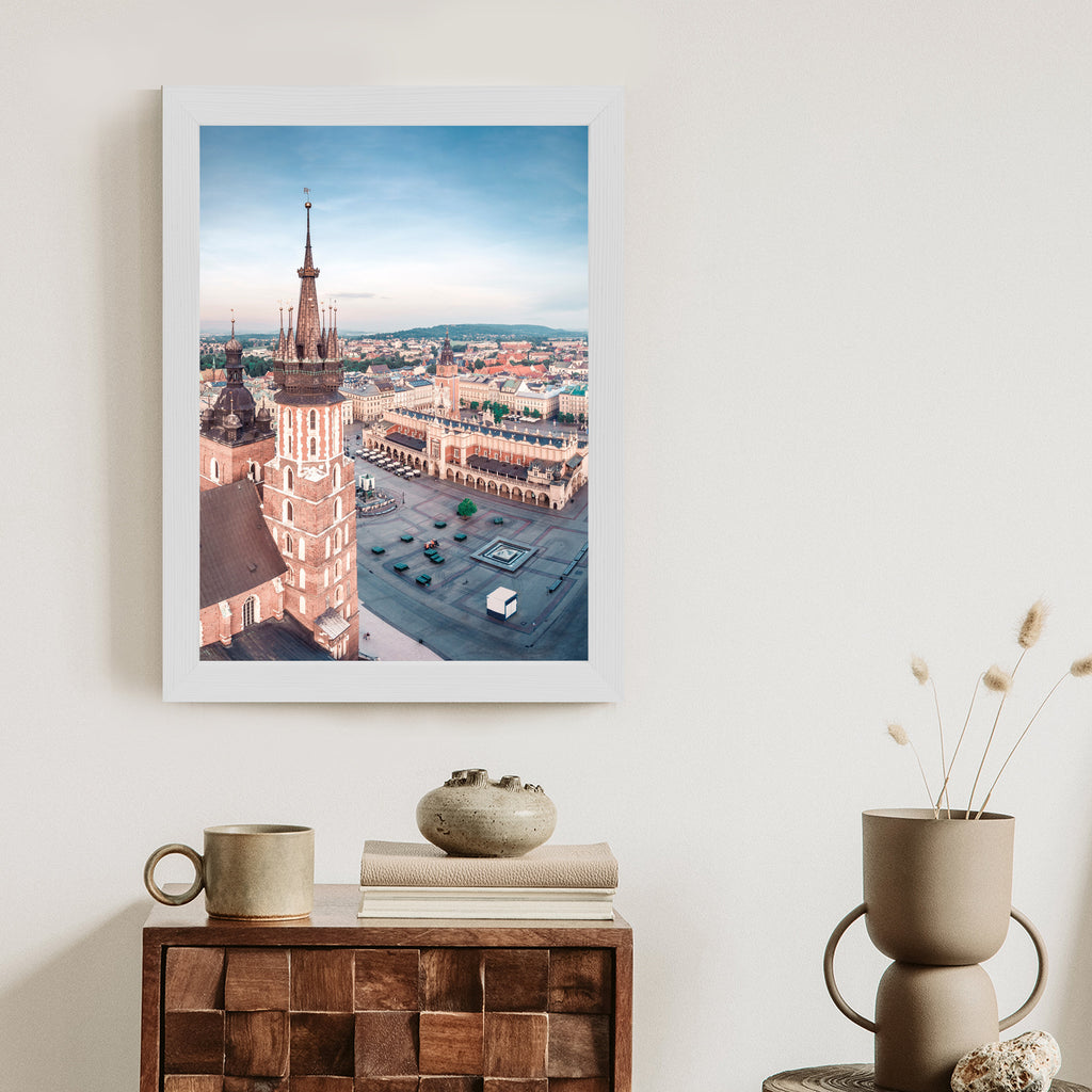Plakat Widok Na Krakowski Rynek Z Lotu Ptaka Rama Aluminiowa Kolor Srebrny