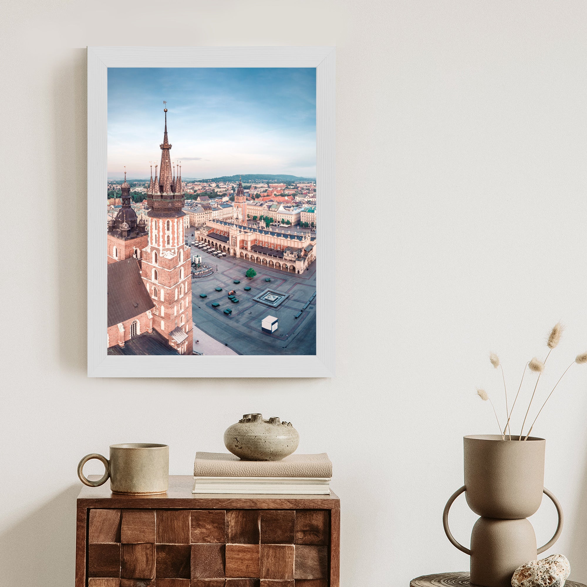 Plakat Widok Na Krakowski Rynek Z Lotu Ptaka Rama Aluminiowa Kolor Srebrny