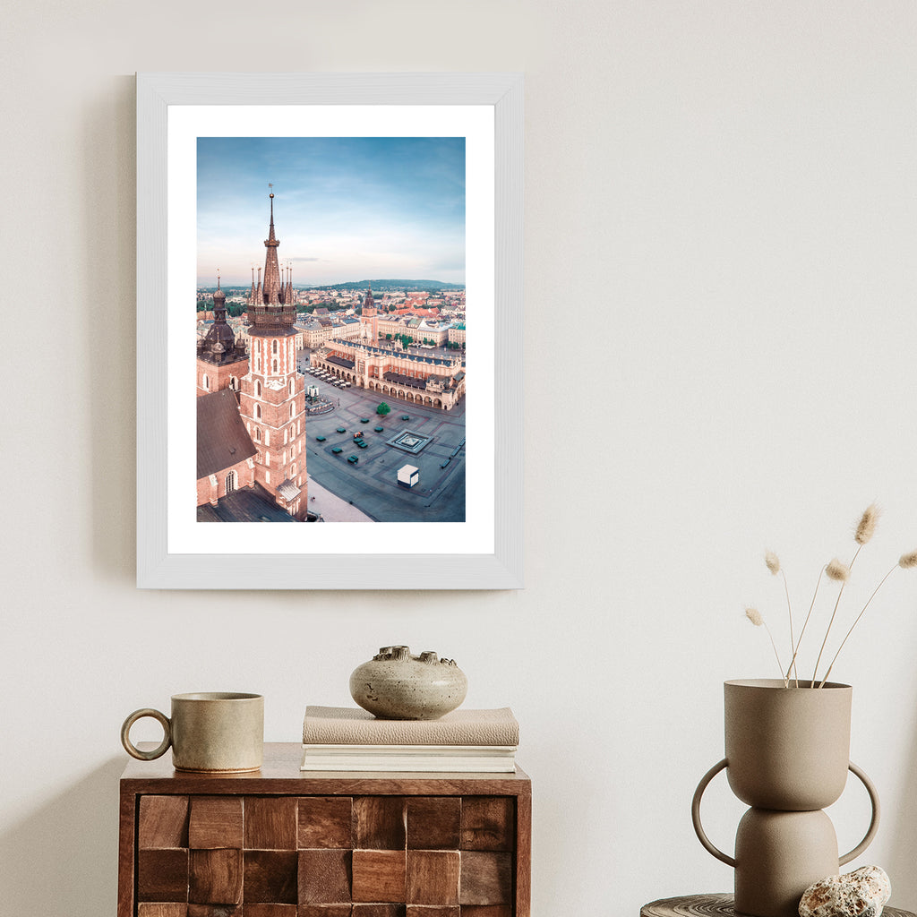 Plakat Widok Na Krakowski Rynek Z Lotu Ptaka Rama Aluminiowa Kolor Srebrny