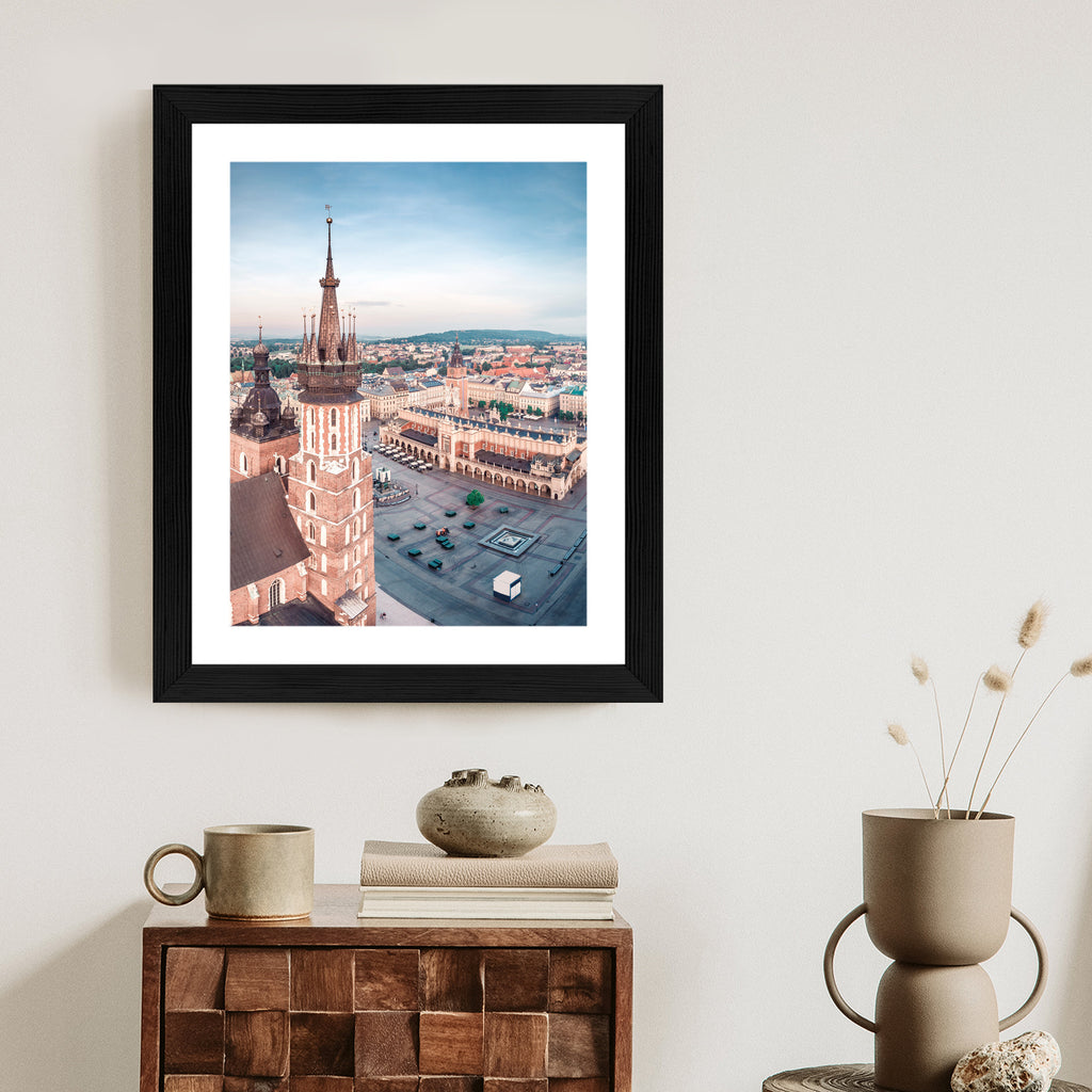 Plakat Widok Na Krakowski Rynek Z Lotu Ptaka Rama Aluminiowa Kolor Srebrny