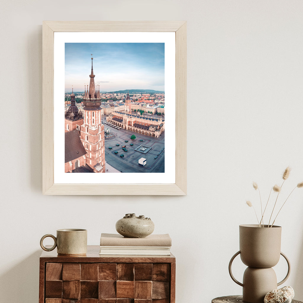 Plakat Widok Na Krakowski Rynek Z Lotu Ptaka Rama Aluminiowa Kolor Srebrny