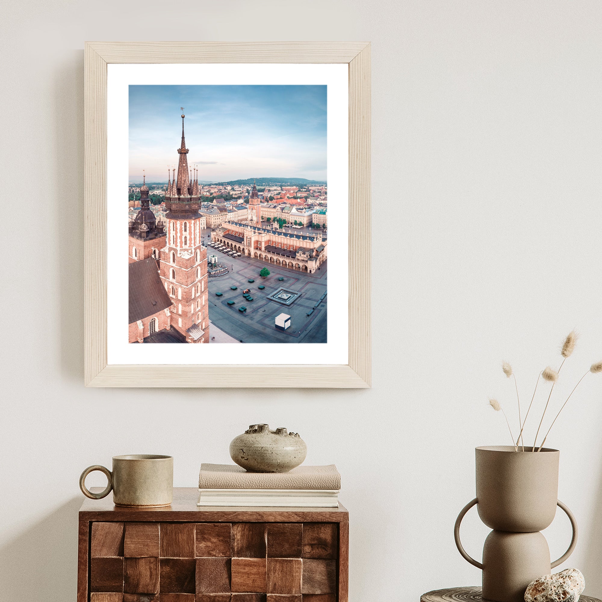Plakat Widok Na Krakowski Rynek Z Lotu Ptaka Rama Aluminiowa Kolor Srebrny
