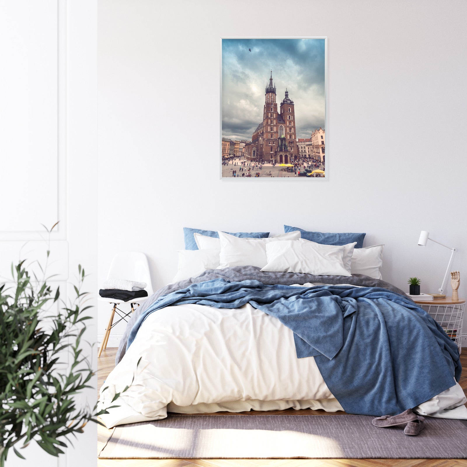 Plakat Malownicze Niebo Nad Kościołem Mariackim Rama Aluminiowa Kolor Czarny