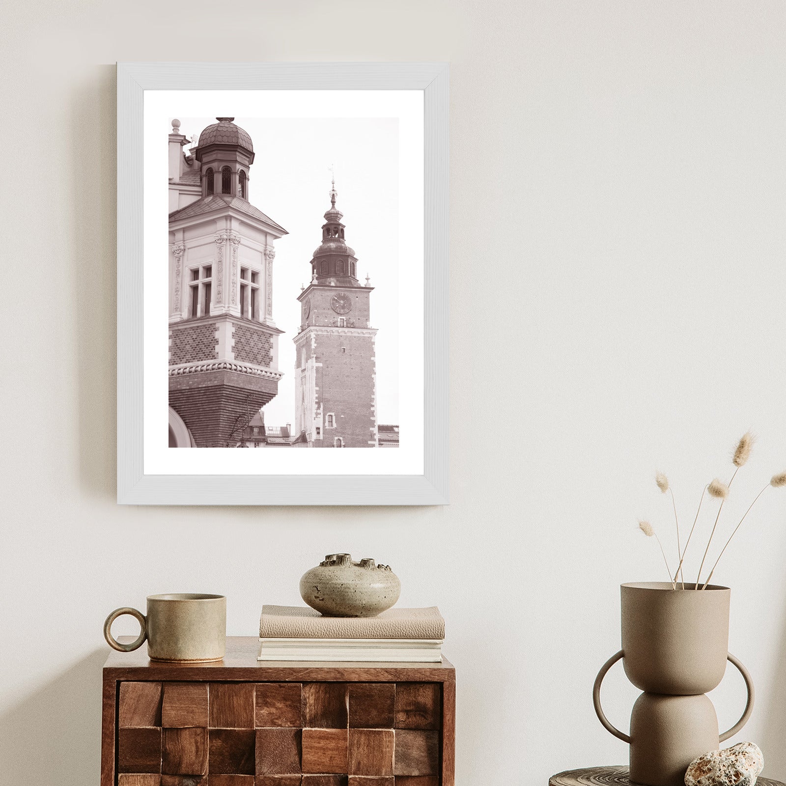 Plakat Sukiennice I Wieża Ratuszowa Kraków Rama Aluminiowa Kolor Czarny