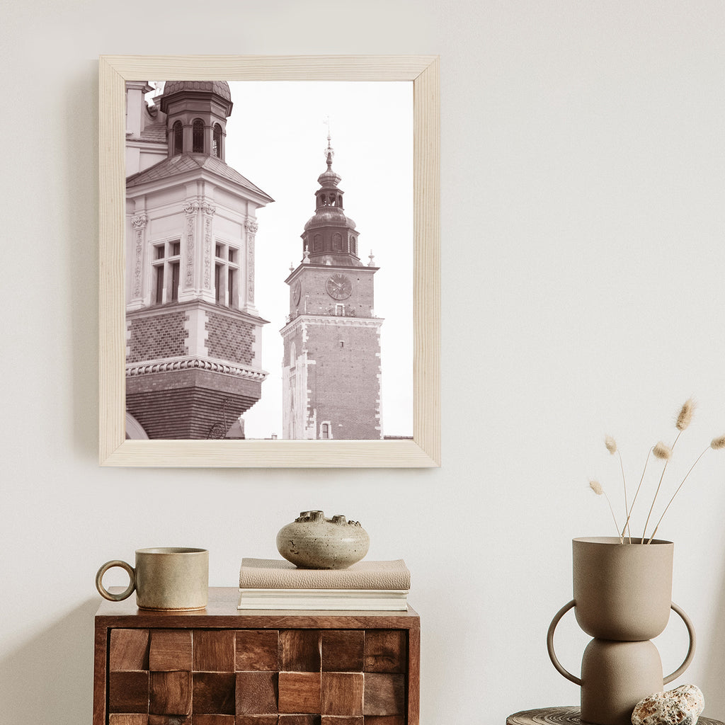 Plakat Sukiennice I Wieża Ratuszowa Kraków Rama Aluminiowa Kolor Czarny