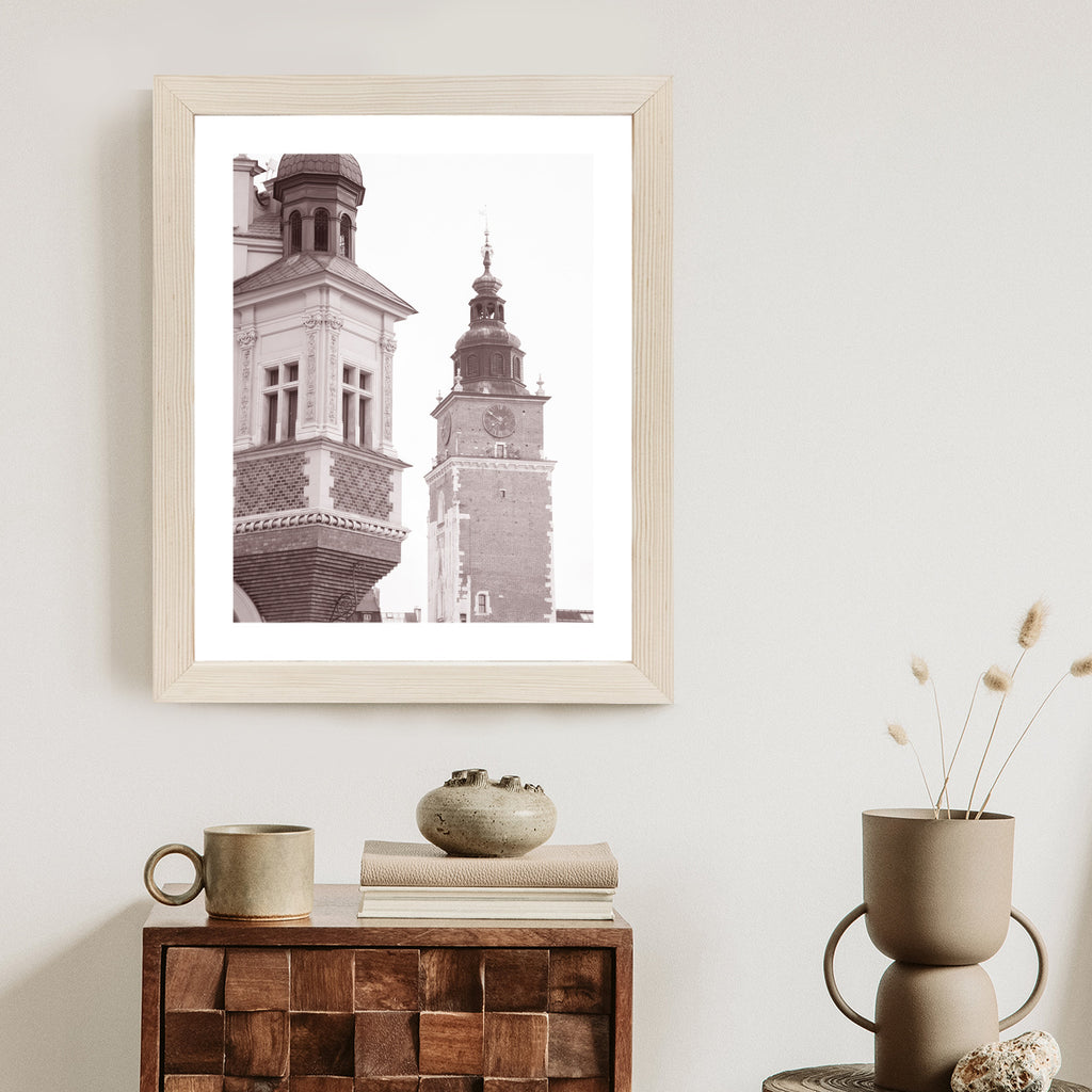 Plakat Sukiennice I Wieża Ratuszowa Kraków Rama Aluminiowa Kolor Czarny