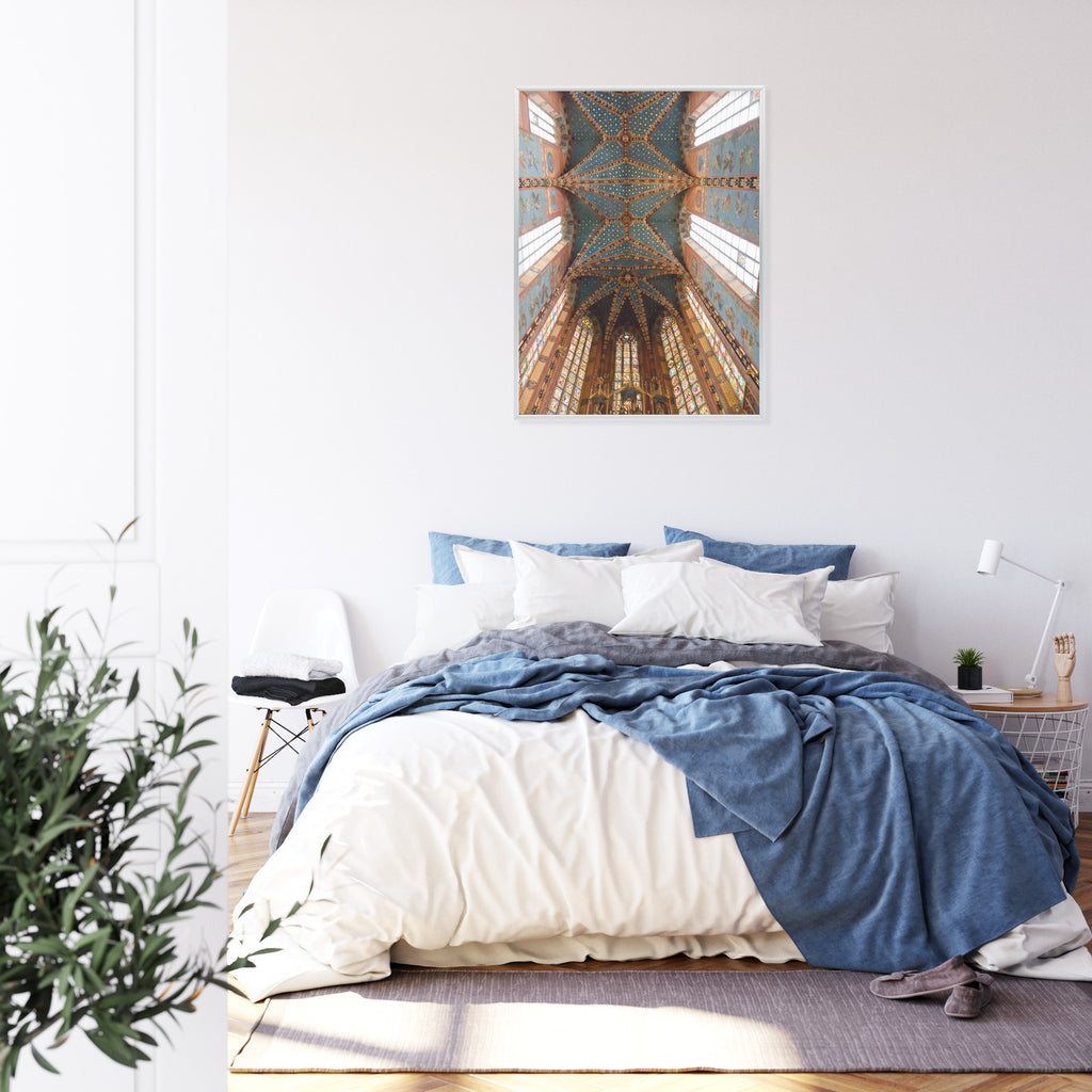 Plakat Sklepienie Bazyliki Mariackiej W Krakowie Rama Aluminiowa Kolor Czarny