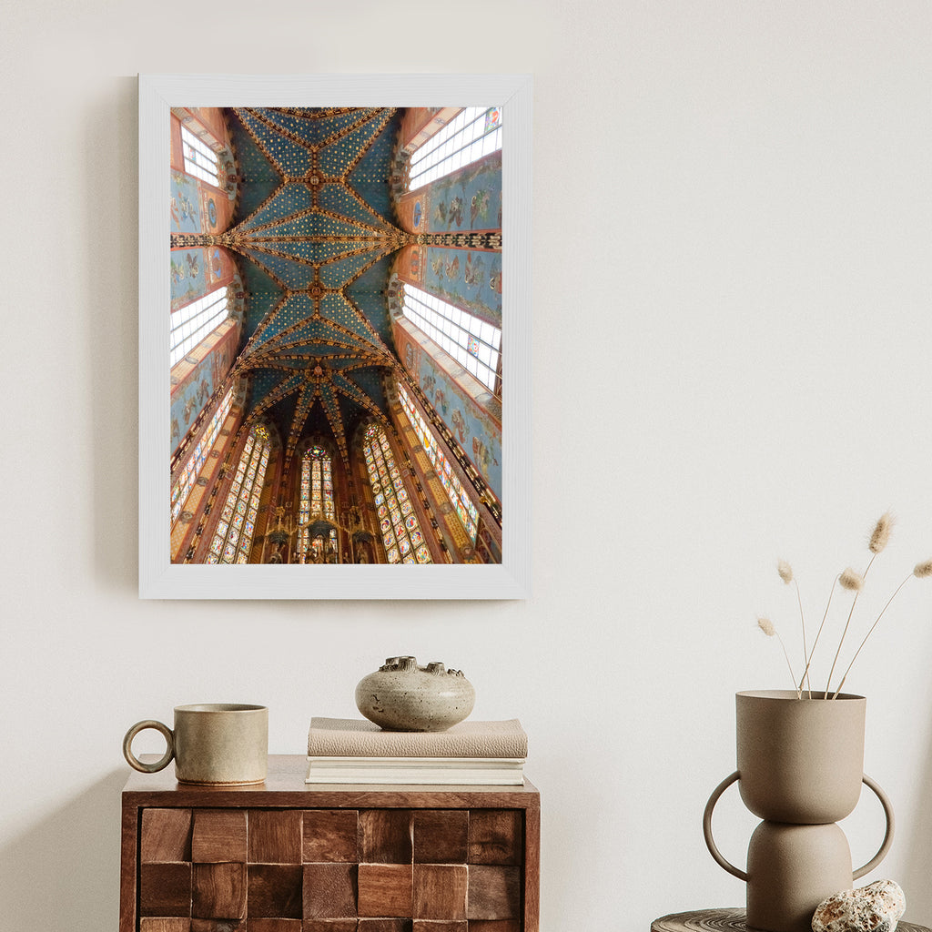 Plakat Sklepienie Bazyliki Mariackiej W Krakowie Rama Aluminiowa Kolor Czarny