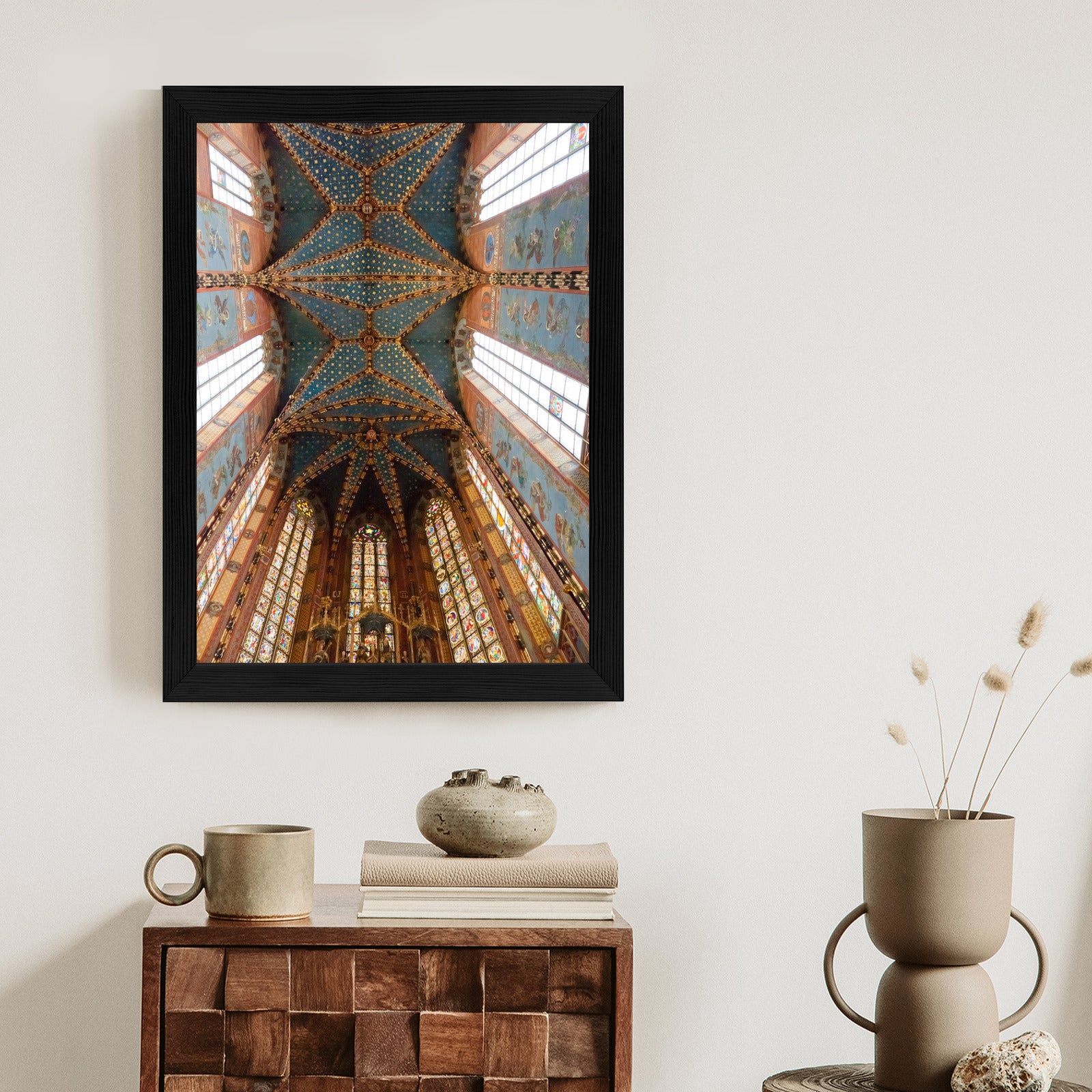 Plakat Sklepienie Bazyliki Mariackiej W Krakowie Rama Aluminiowa Kolor Czarny