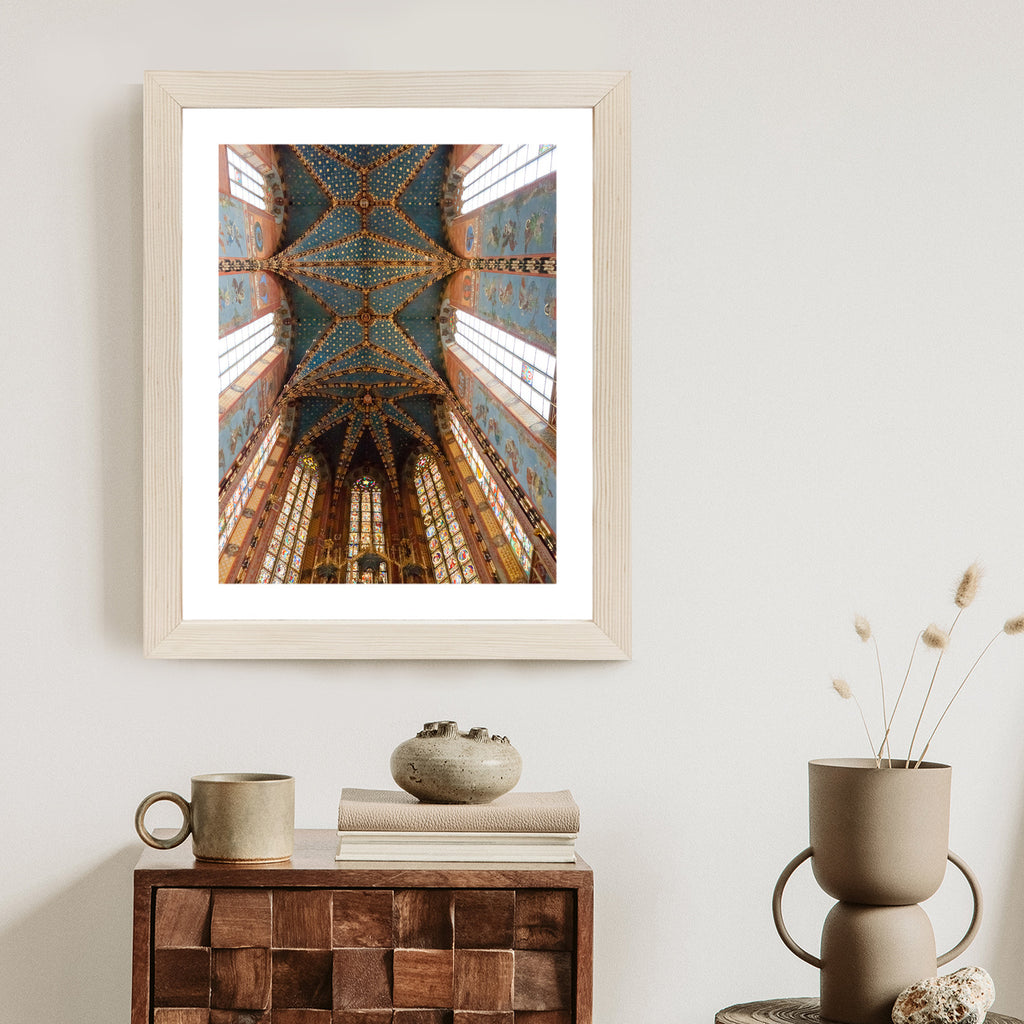Plakat Sklepienie Bazyliki Mariackiej W Krakowie Rama Aluminiowa Kolor Czarny