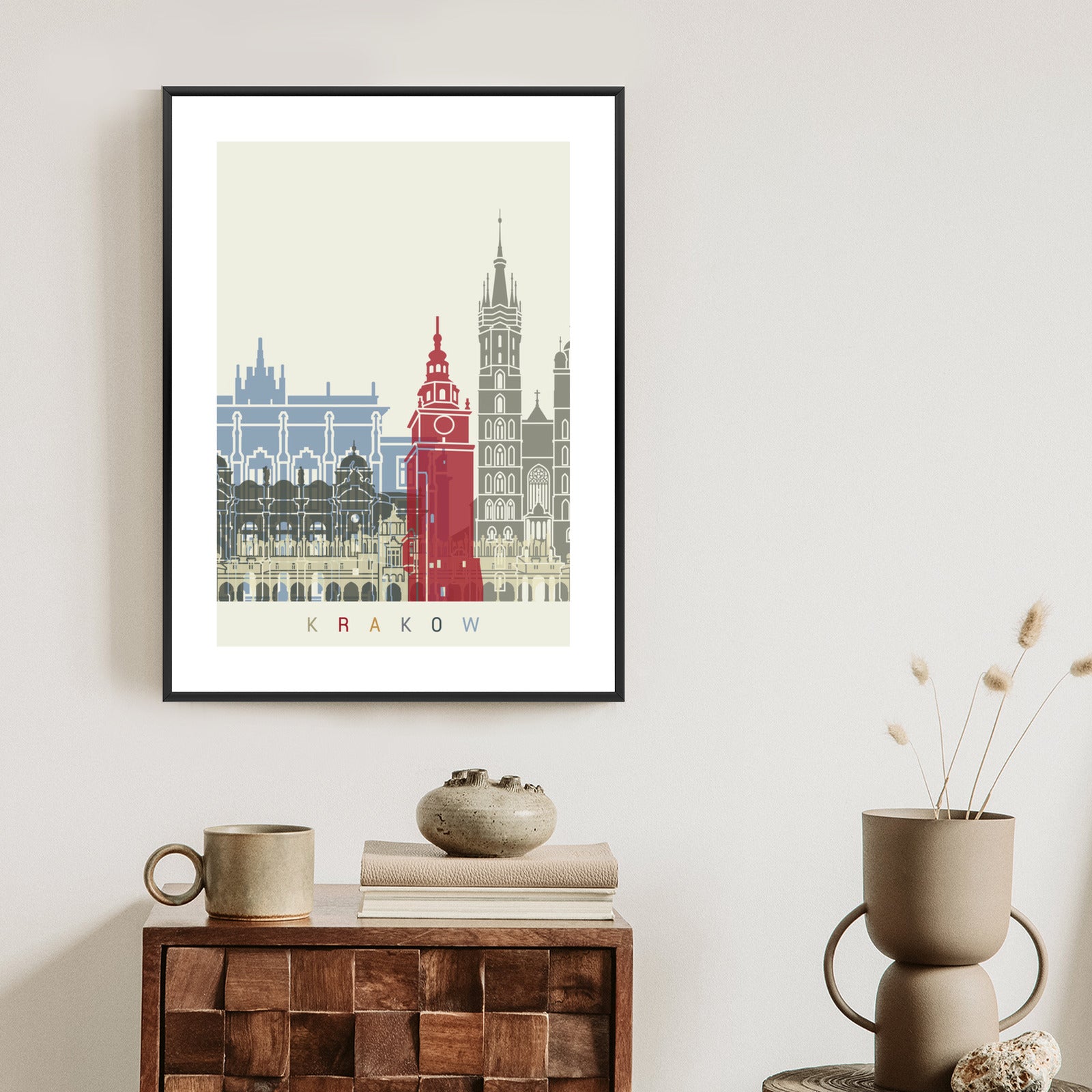 Plakat Słynna Architektura Krakowa Rama Aluminiowa Kolor Czarny
