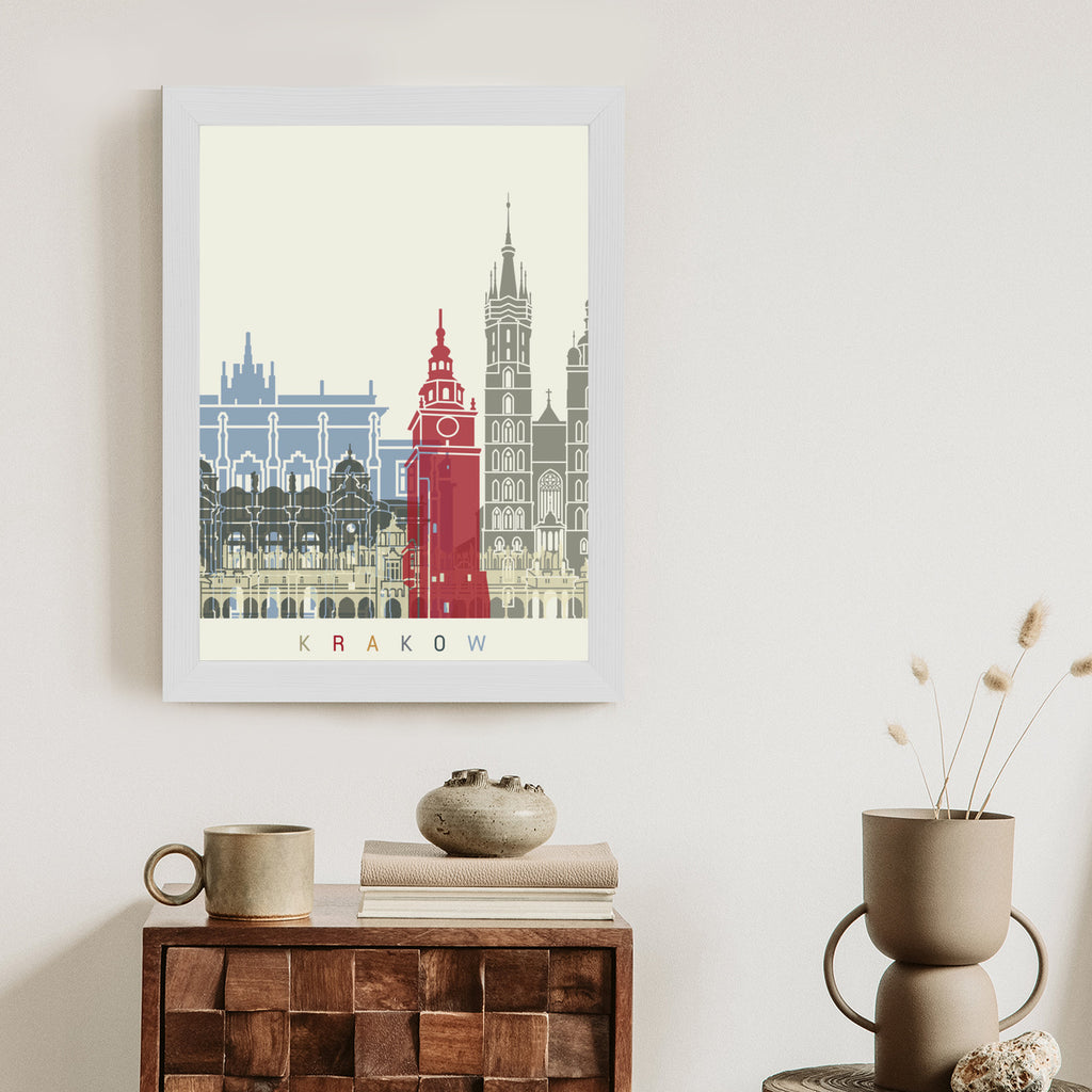 Plakat Słynna Architektura Krakowa Rama Aluminiowa Kolor Czarny