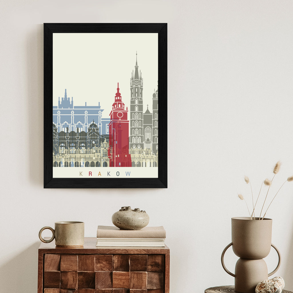 Plakat Słynna Architektura Krakowa Rama Aluminiowa Kolor Czarny