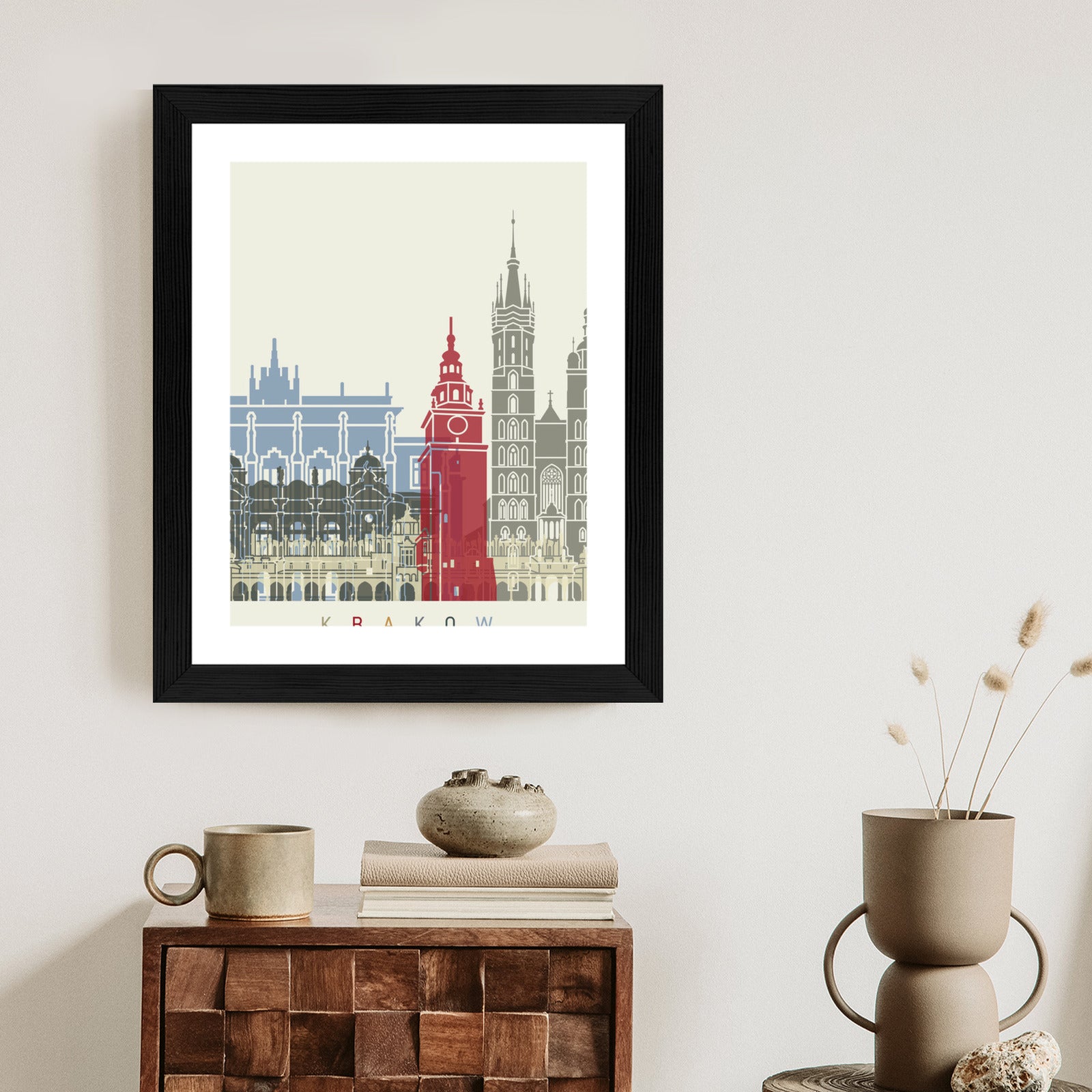 Plakat Słynna Architektura Krakowa Rama Aluminiowa Kolor Czarny