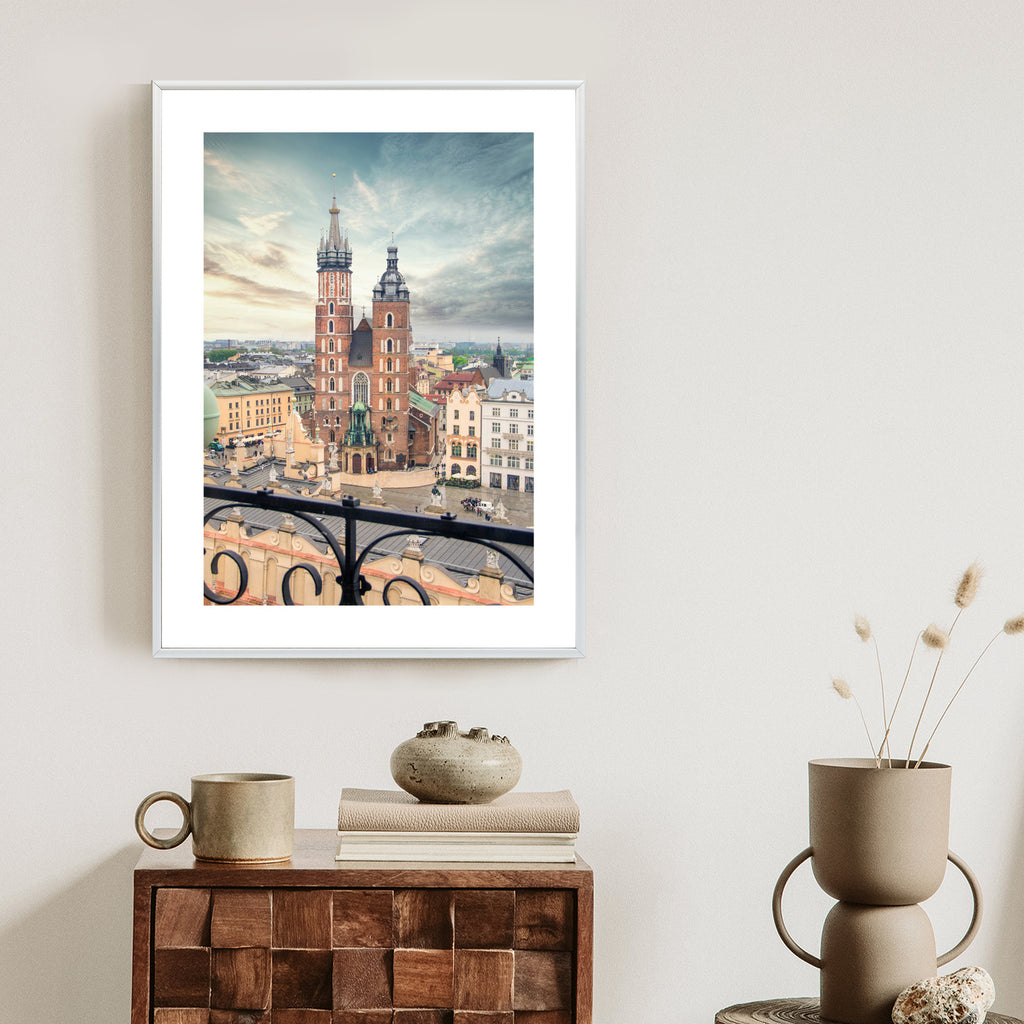 Plakat Kościół Mariacki W Krakowie Rama Aluminiowa Kolor Czarny