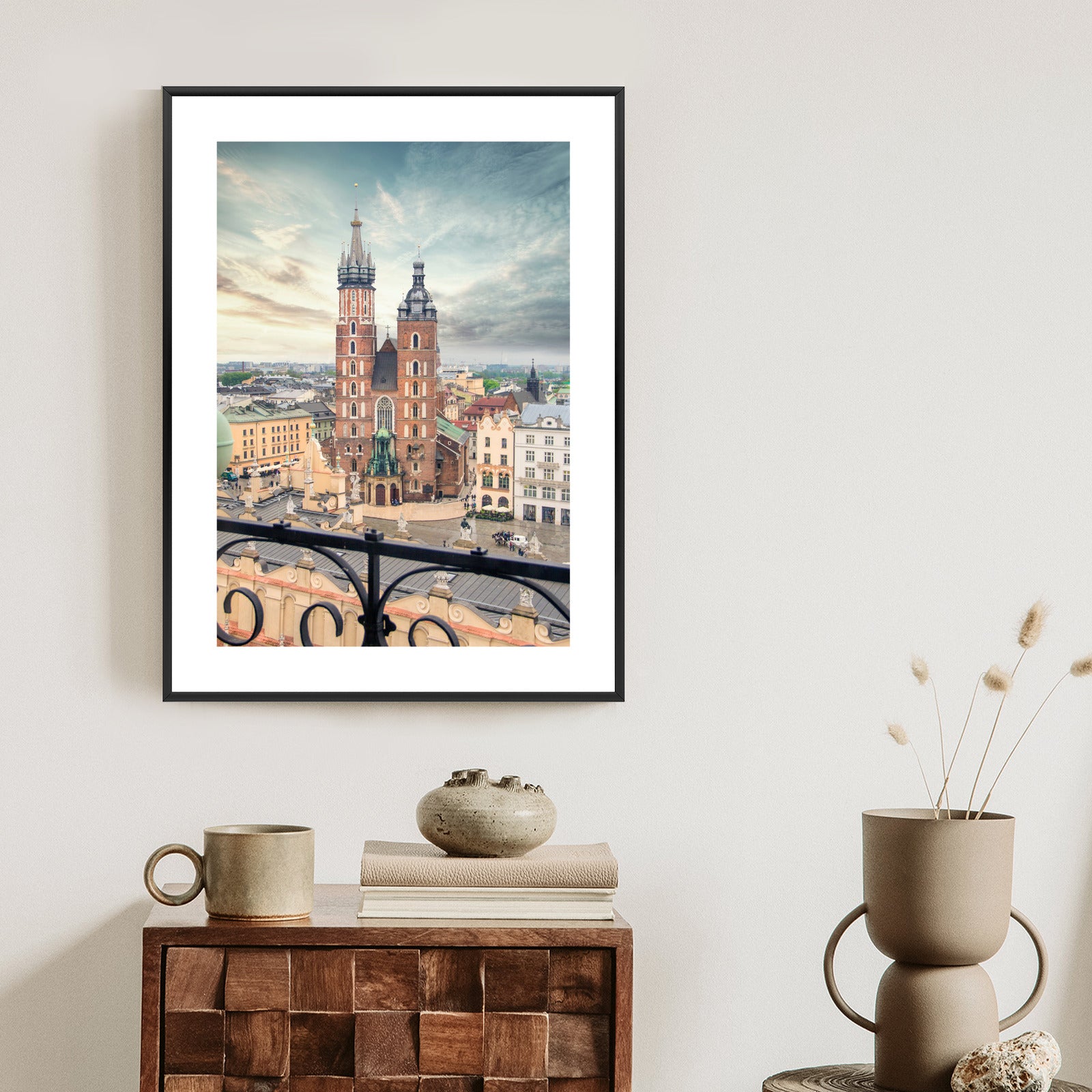 Plakat Kościół Mariacki W Krakowie Rama Aluminiowa Kolor Czarny
